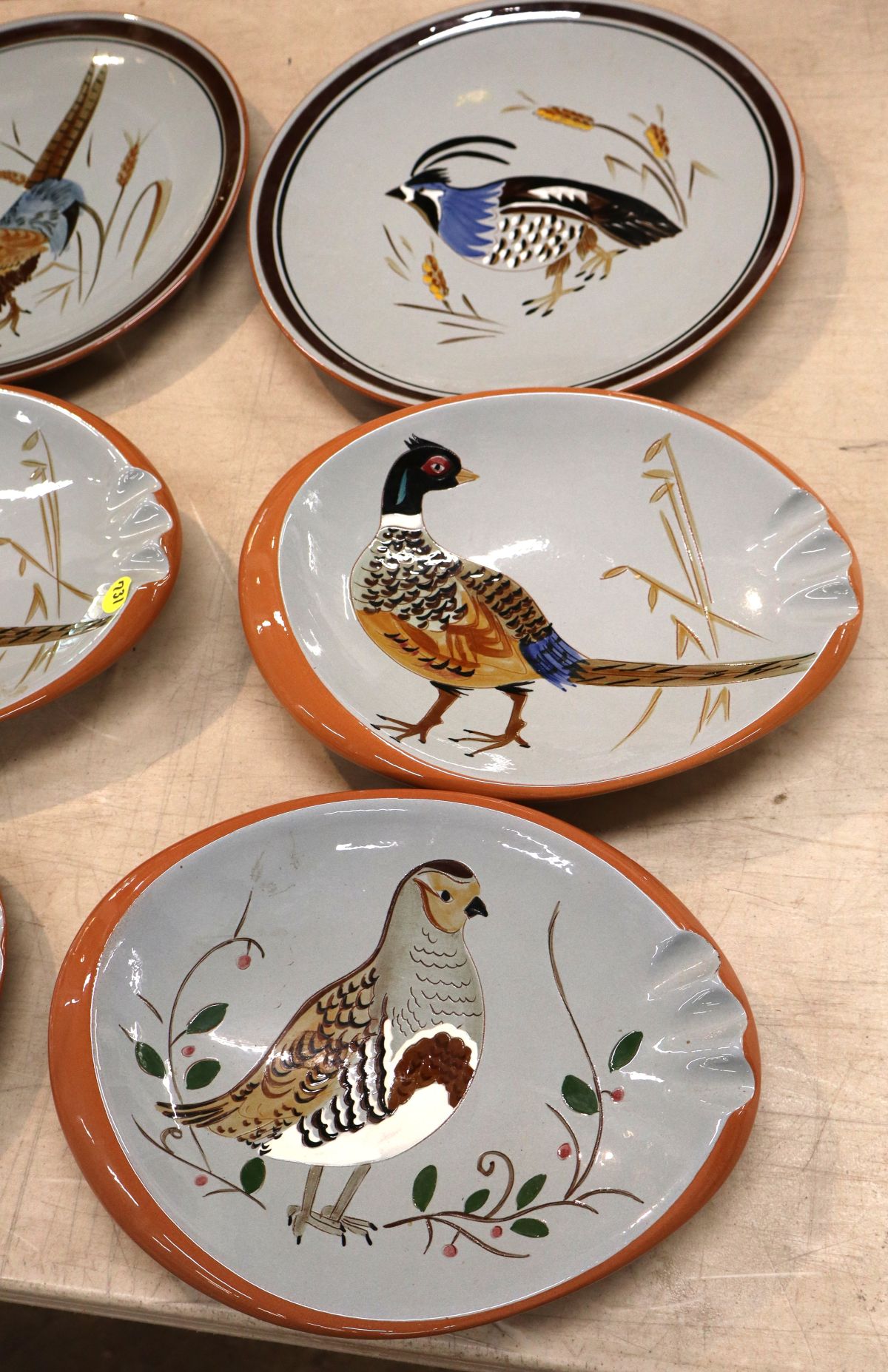 6pcs assorted VTG Stangl with pheasants and quail