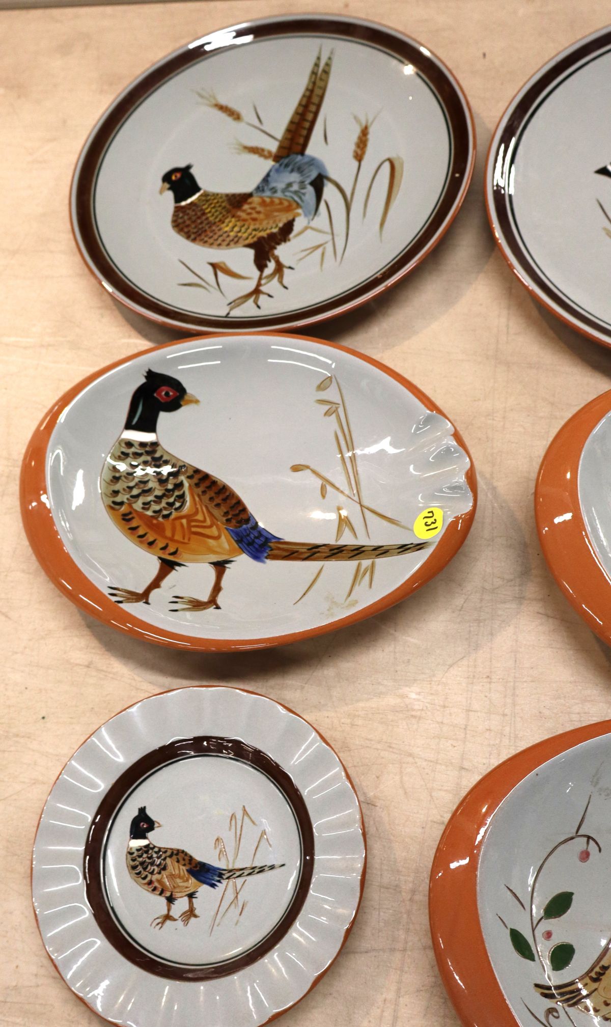 6pcs assorted VTG Stangl with pheasants and quail