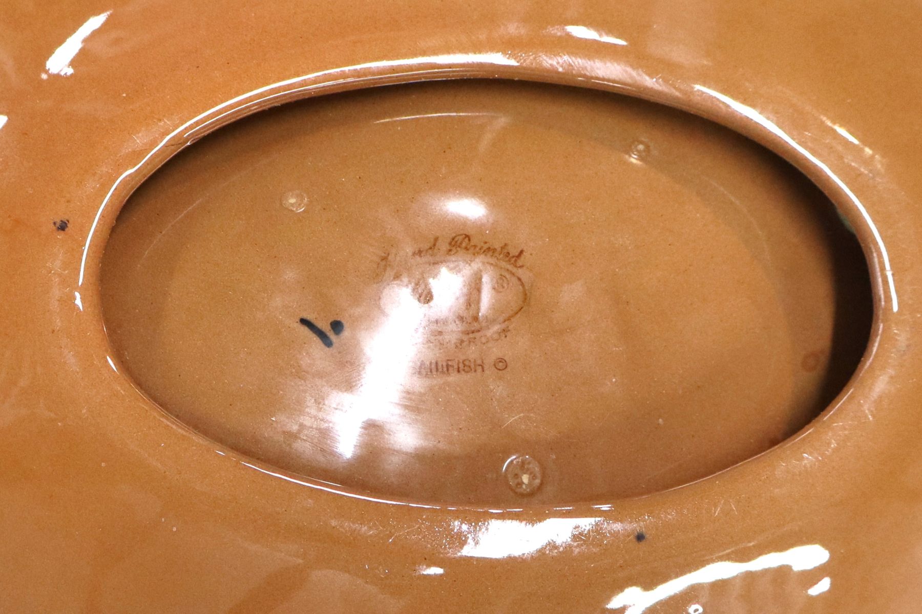 Vintage Stangl of swordfish ashtray