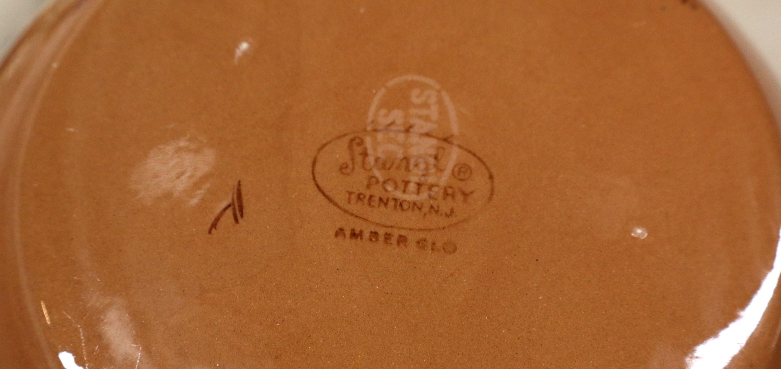 14pcs VTG Stangl Amber Glow pattern dinnerware