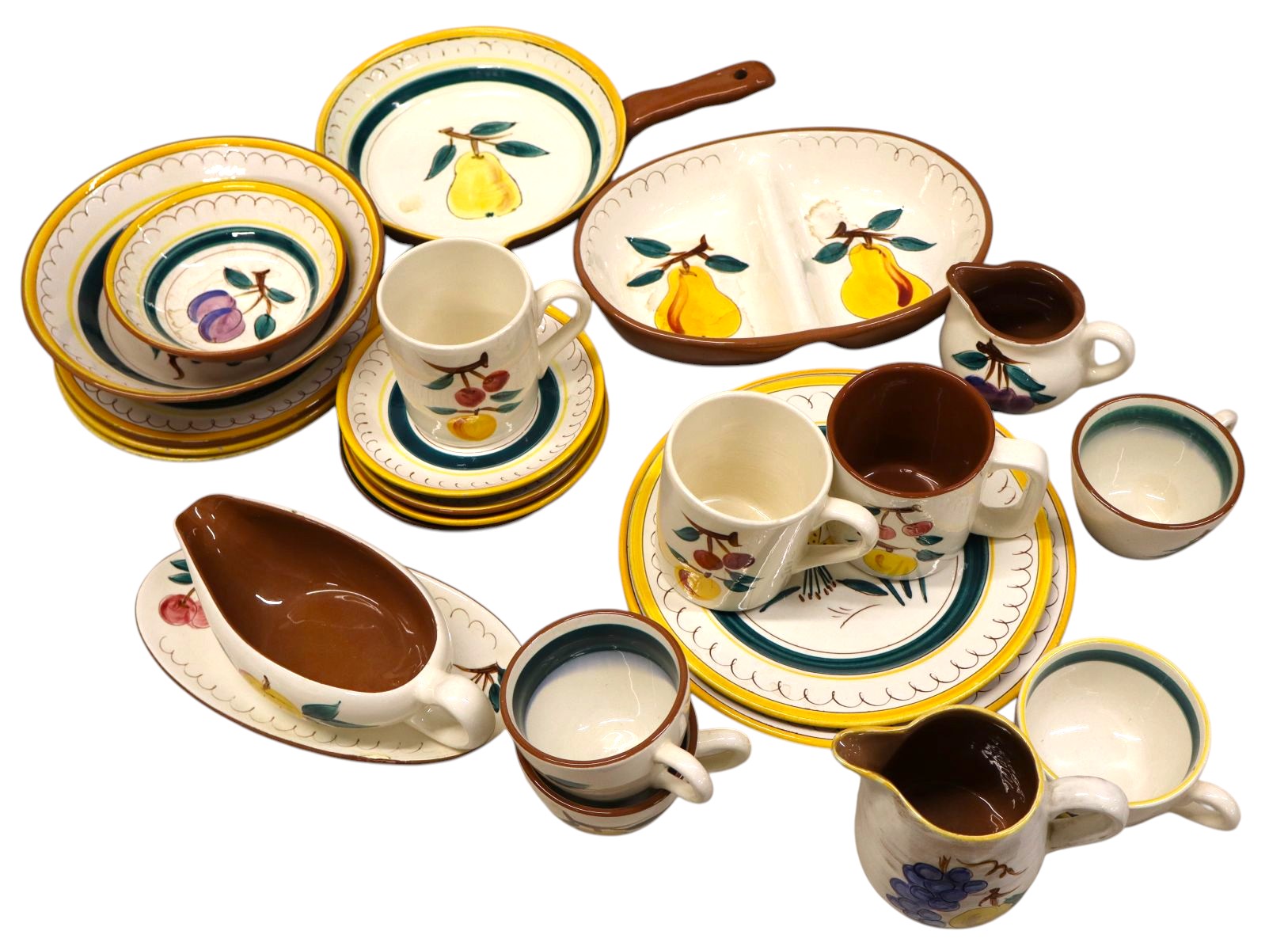 23pcs VTG Stangl Fruit pattern dinnerware