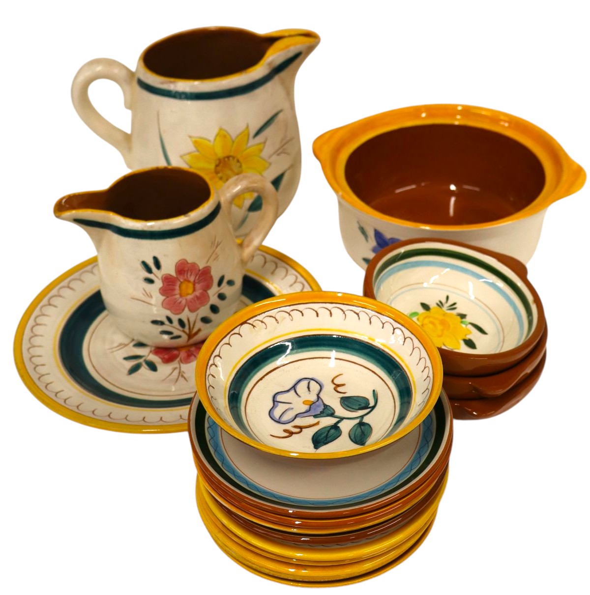 18pcs VTG Stangl Golden Flower pattern dinnerware