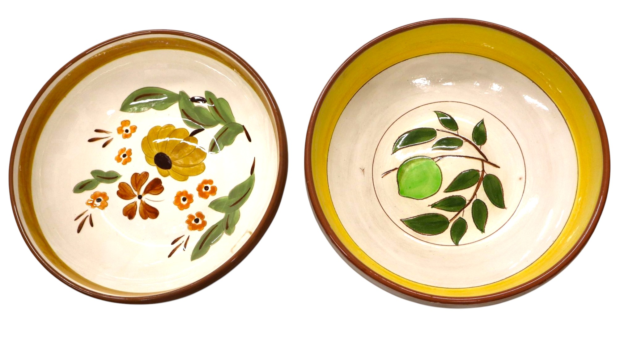 2pcs VTG Stangl 10" bowls Lime and First Love patterns