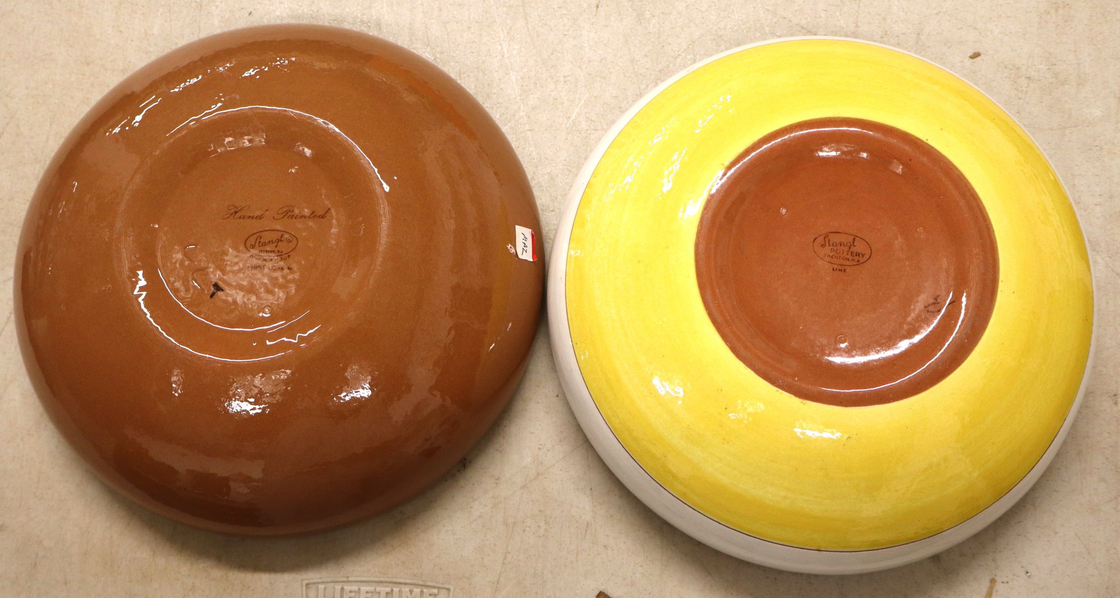 2pcs VTG Stangl 10" bowls Lime and First Love patterns