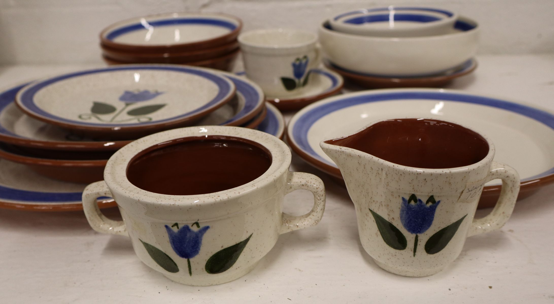 16pcs VTG Stangl assorted hand painted dinnerware