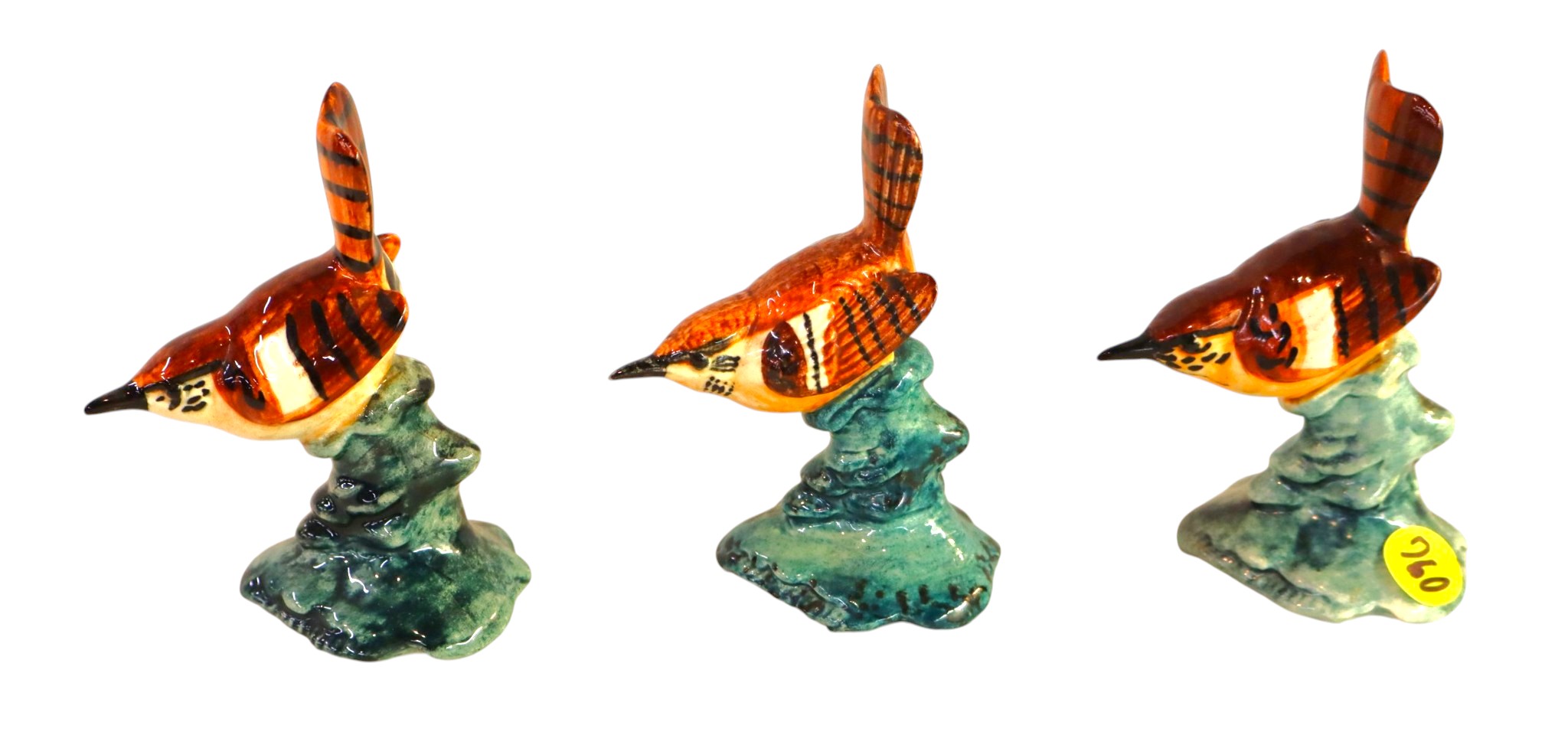 3 vintage Stangl 4.5" porcelain birds