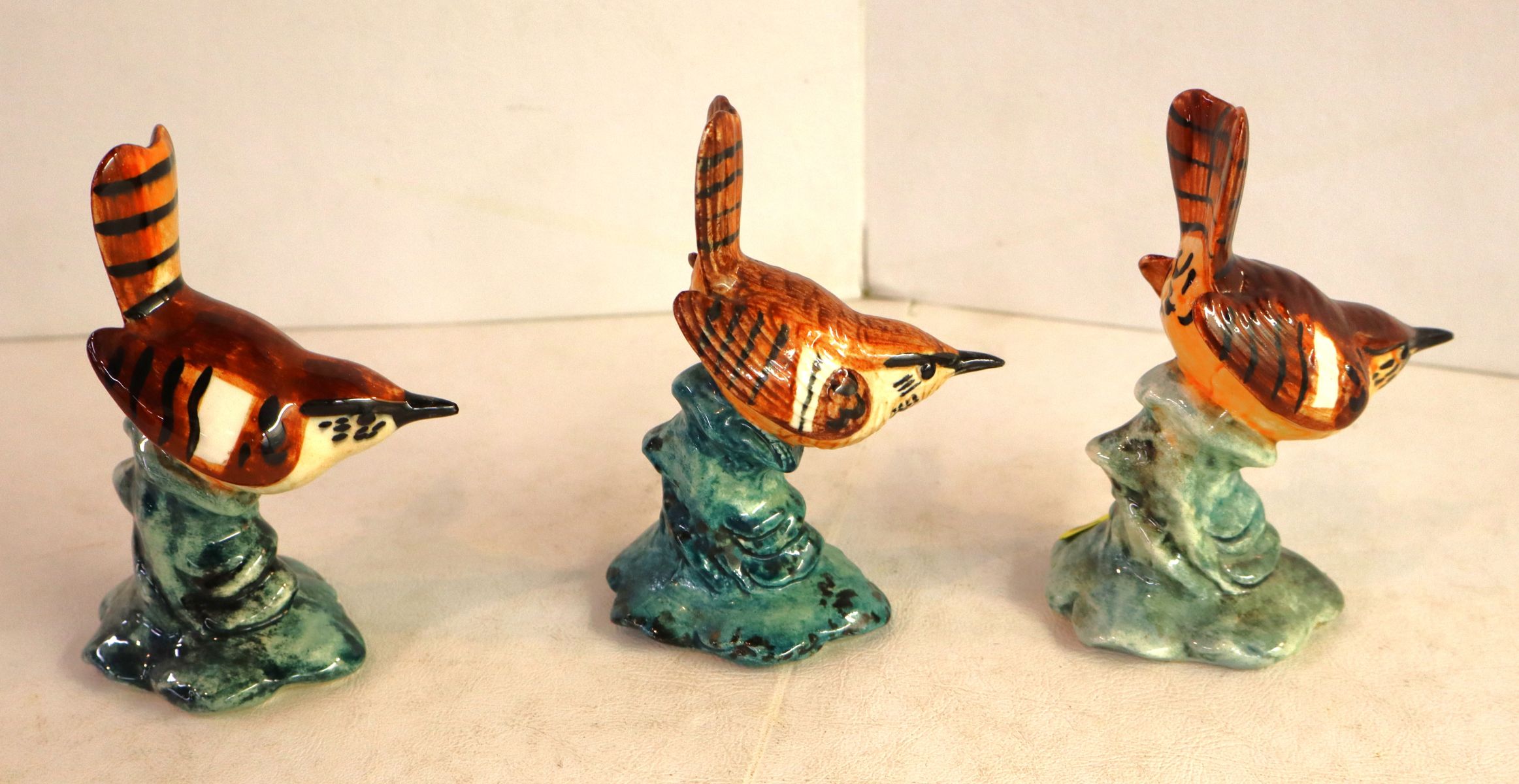 3 vintage Stangl 4.5" porcelain birds