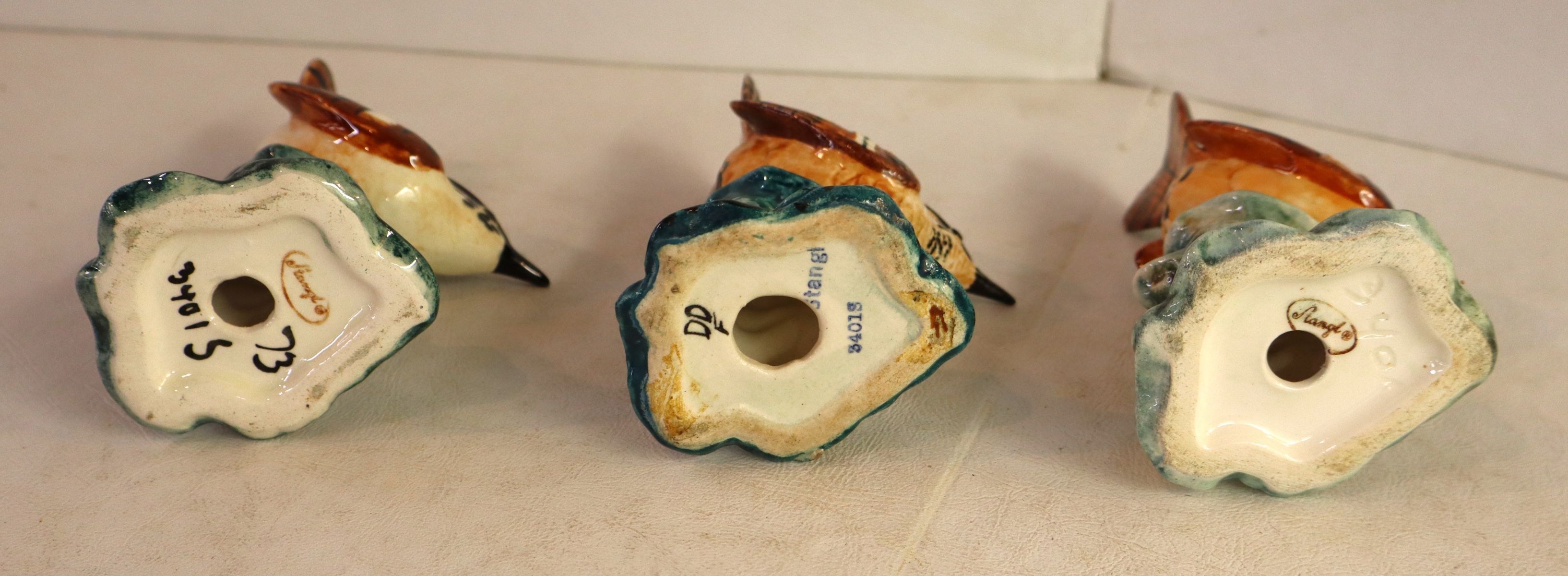 3 vintage Stangl 4.5" porcelain birds