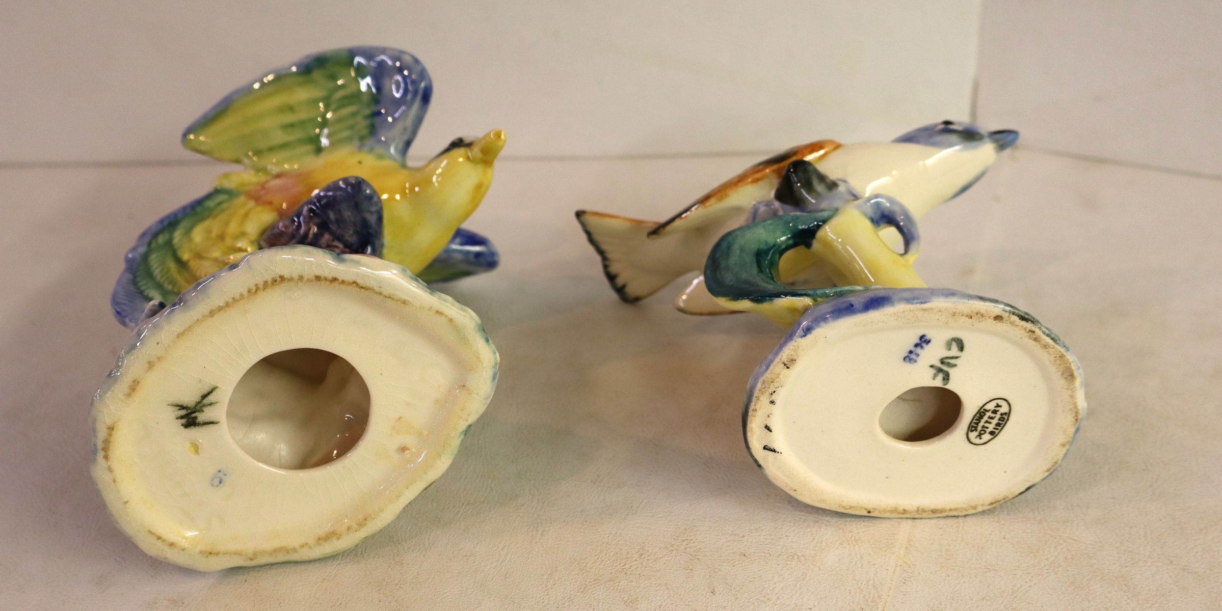 2 vintage Stangl porcelain birds 5"