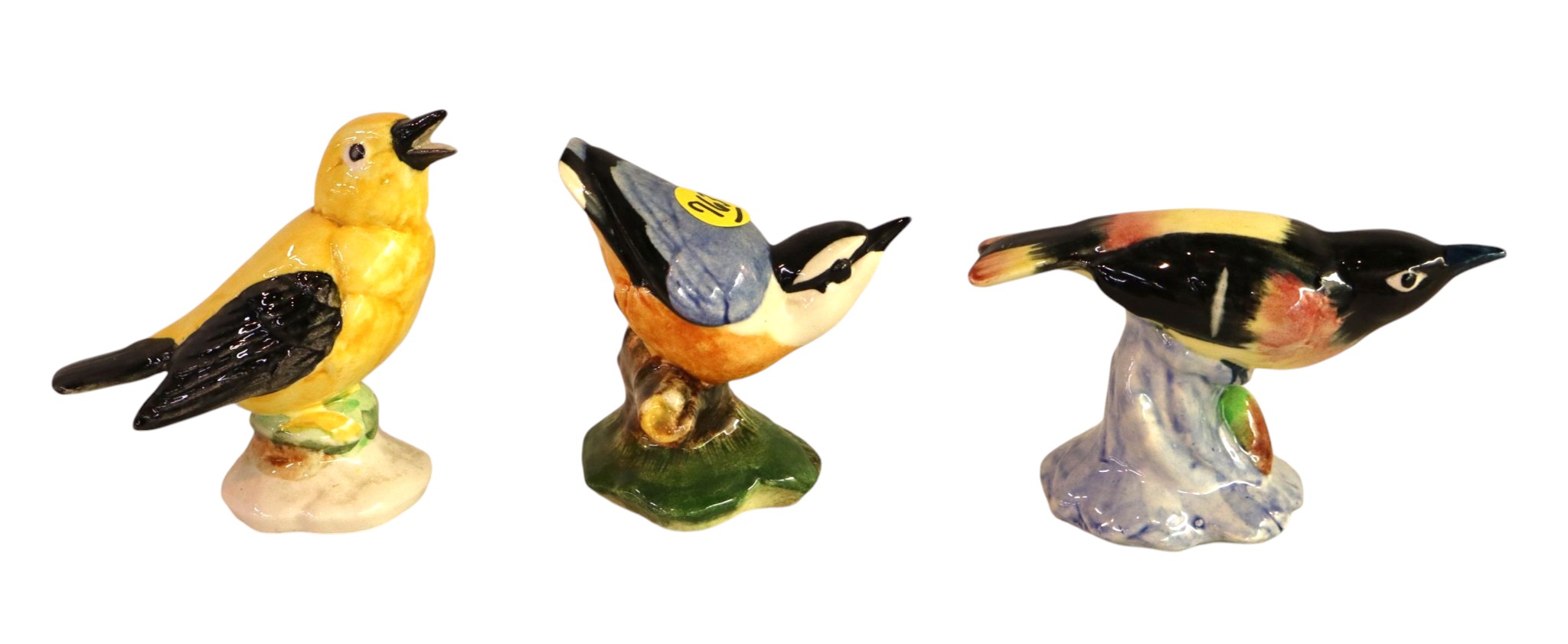 3 vintage Stangl porcelain birds 4" 3.5" 3"