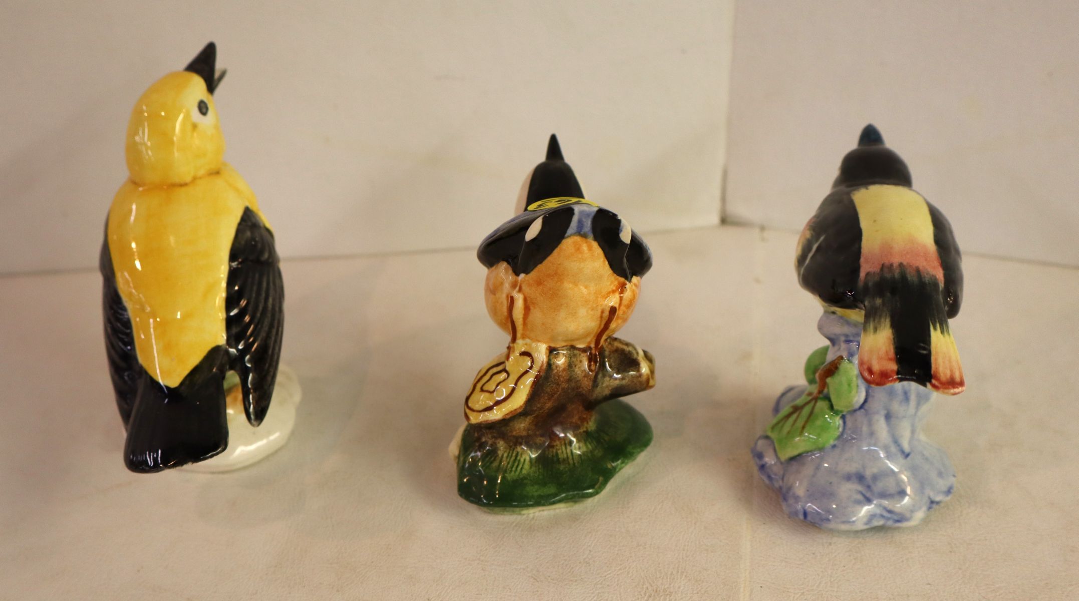 3 vintage Stangl porcelain birds 4" 3.5" 3"