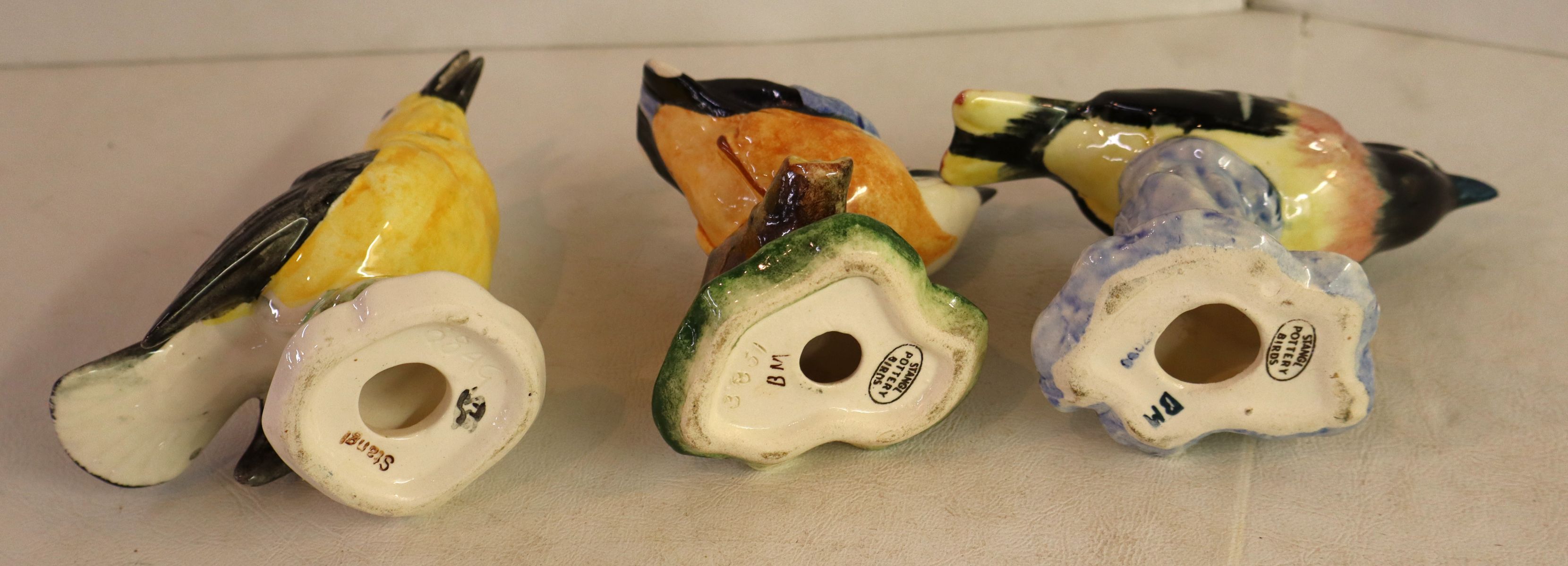 3 vintage Stangl porcelain birds 4" 3.5" 3"