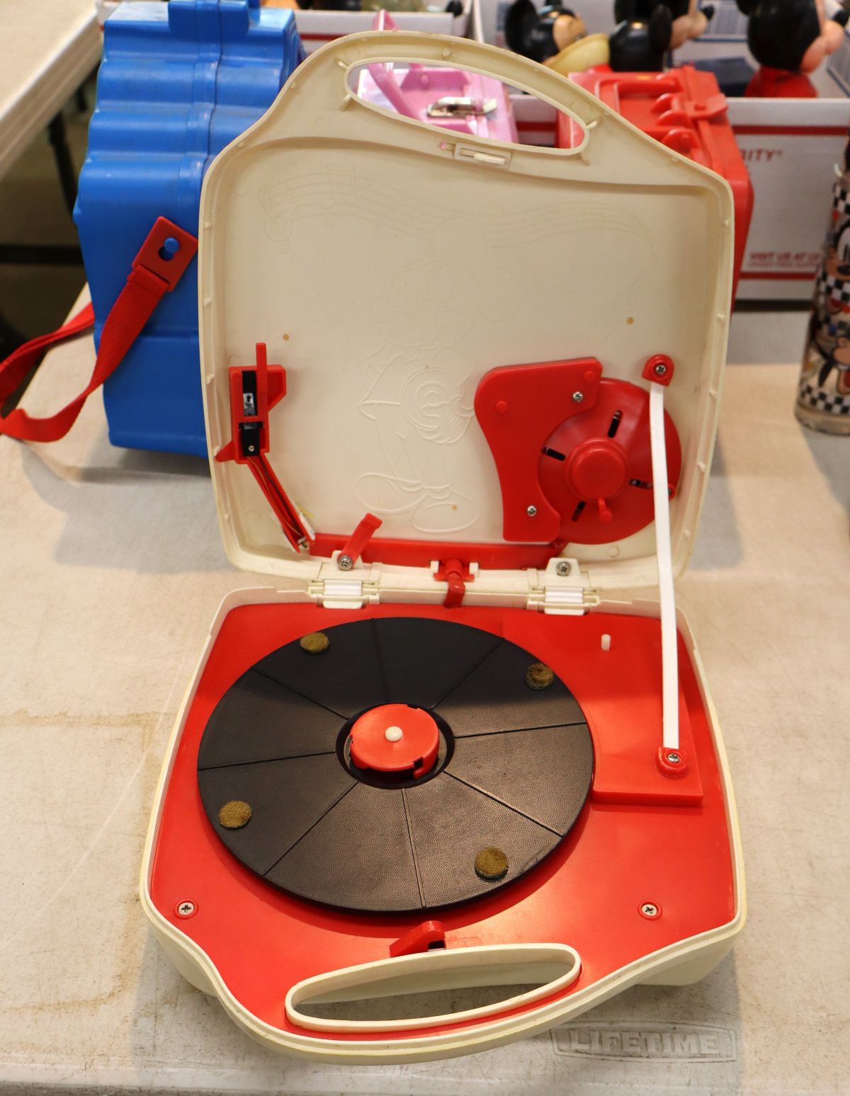 VTG Mickey Mouse battery operated photograph record player