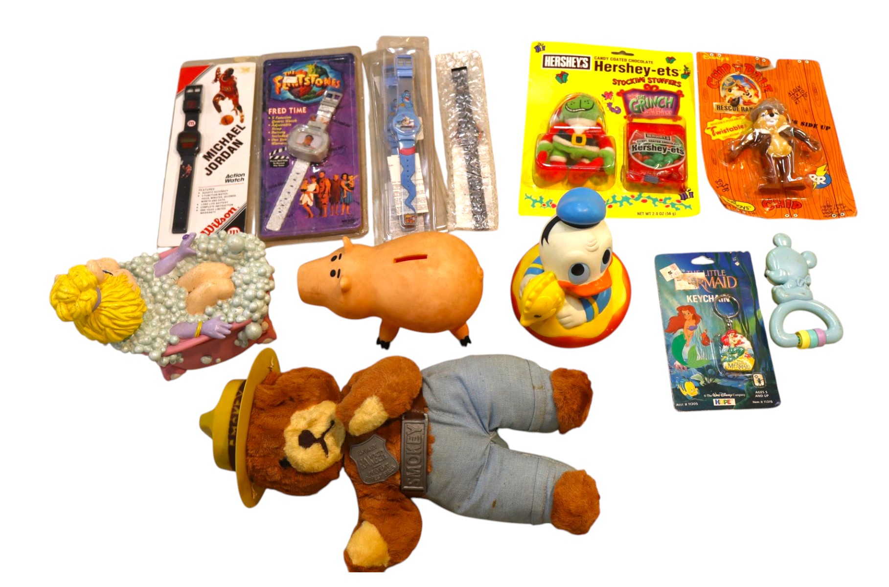 VTG children's toys, children's watches, Michael Jordan watch & Smokey the Bear and other