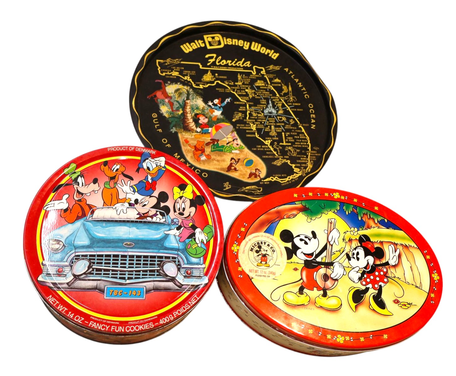 Walt Disney vintage cookie tins and serving trays