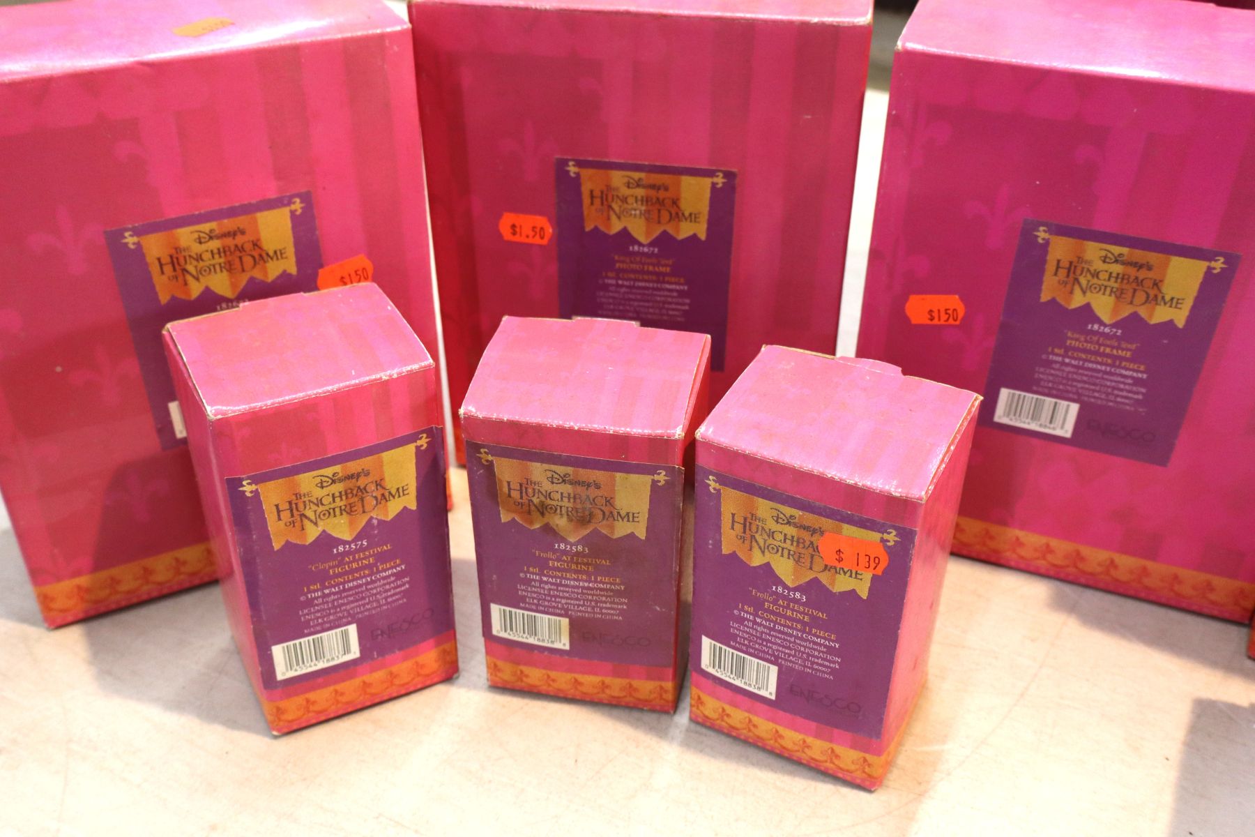 14pc VTG Disney Hunch Back Notre Dame orig boxes & other