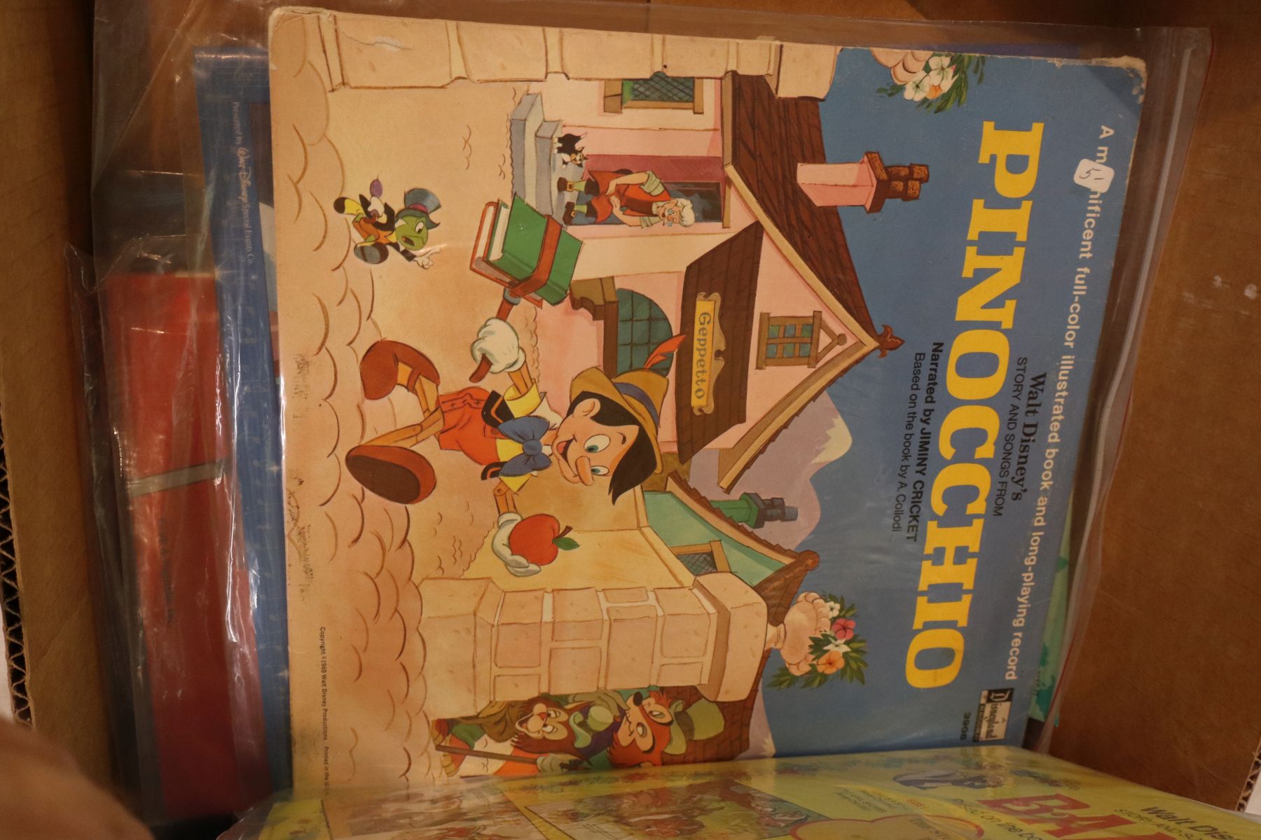 VTG Walt Disney framed puzzles, books & other