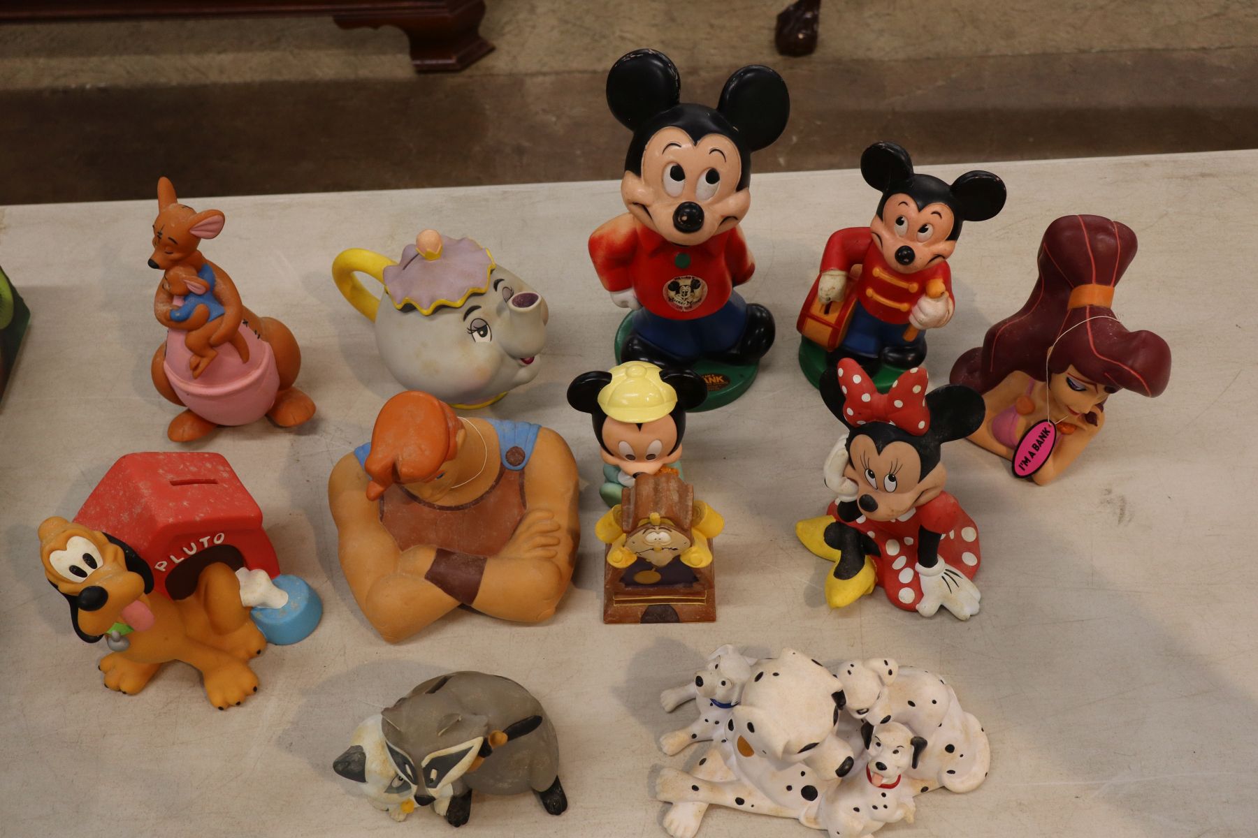 Large selection of Walt Disney vintage banks