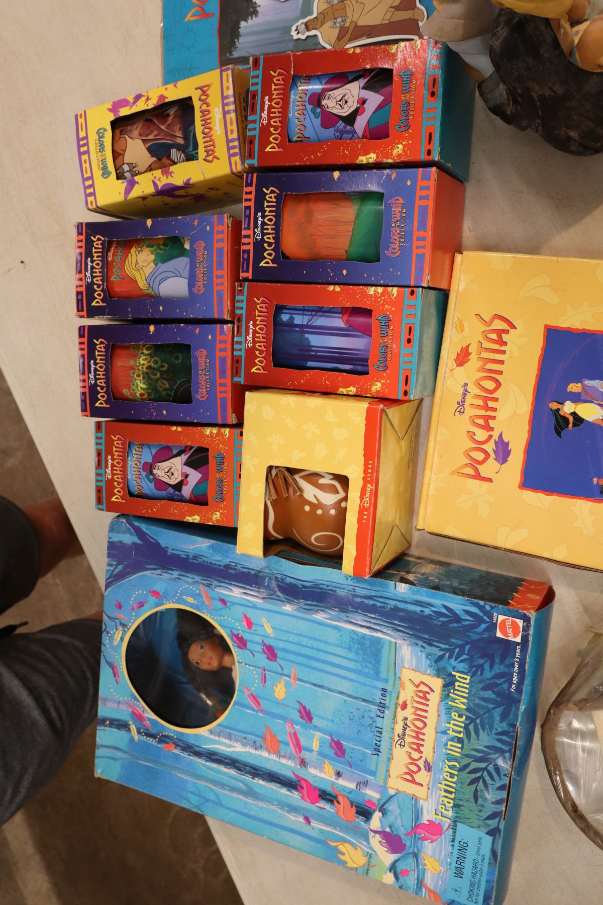 VTG Disney Pocahontas doll, mugs, books orig boxes & other