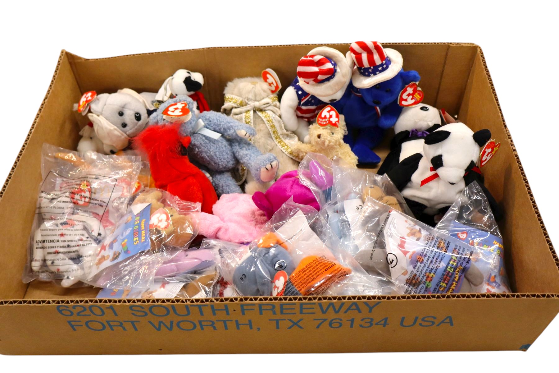 Several vintage TY babies with tags some unopened