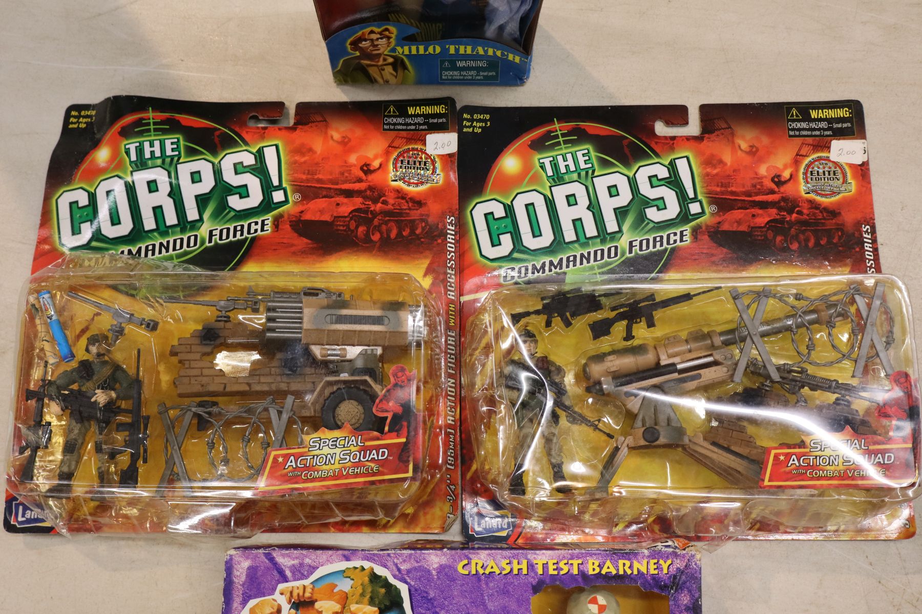 4 VTG action figures in original packaging
