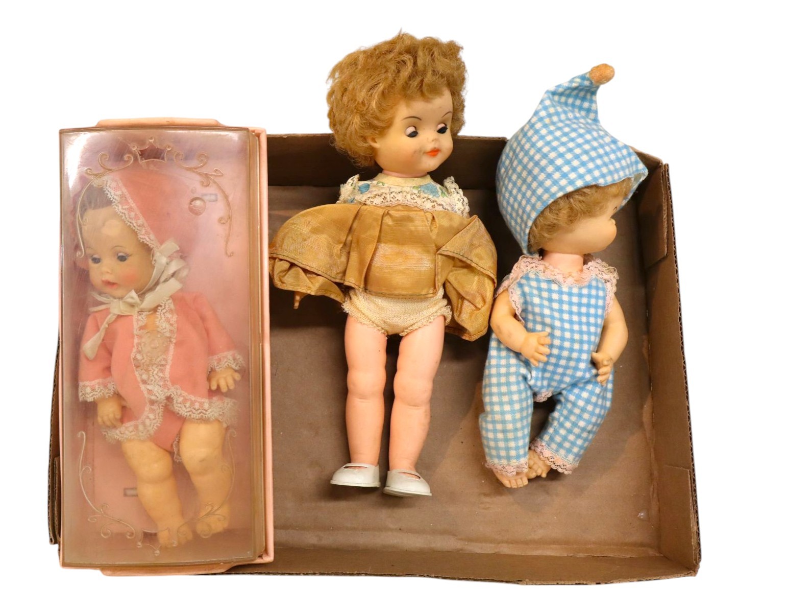 3 vintage dolls including Tearie Dearie by Ideal