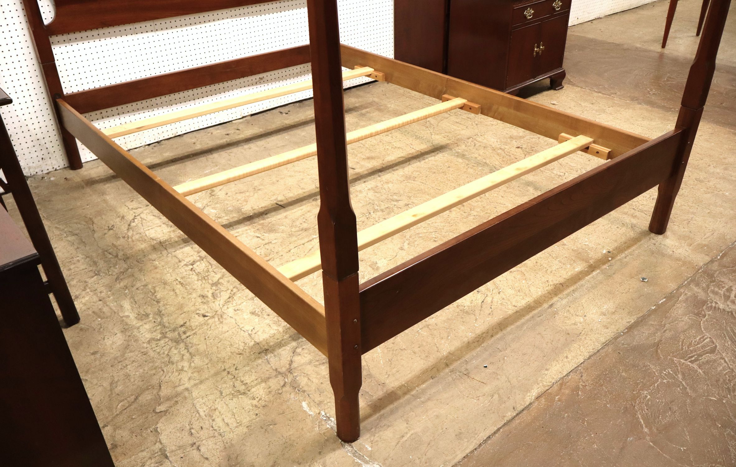 Stickley Cherry Pencil Post Queen Bed Complete