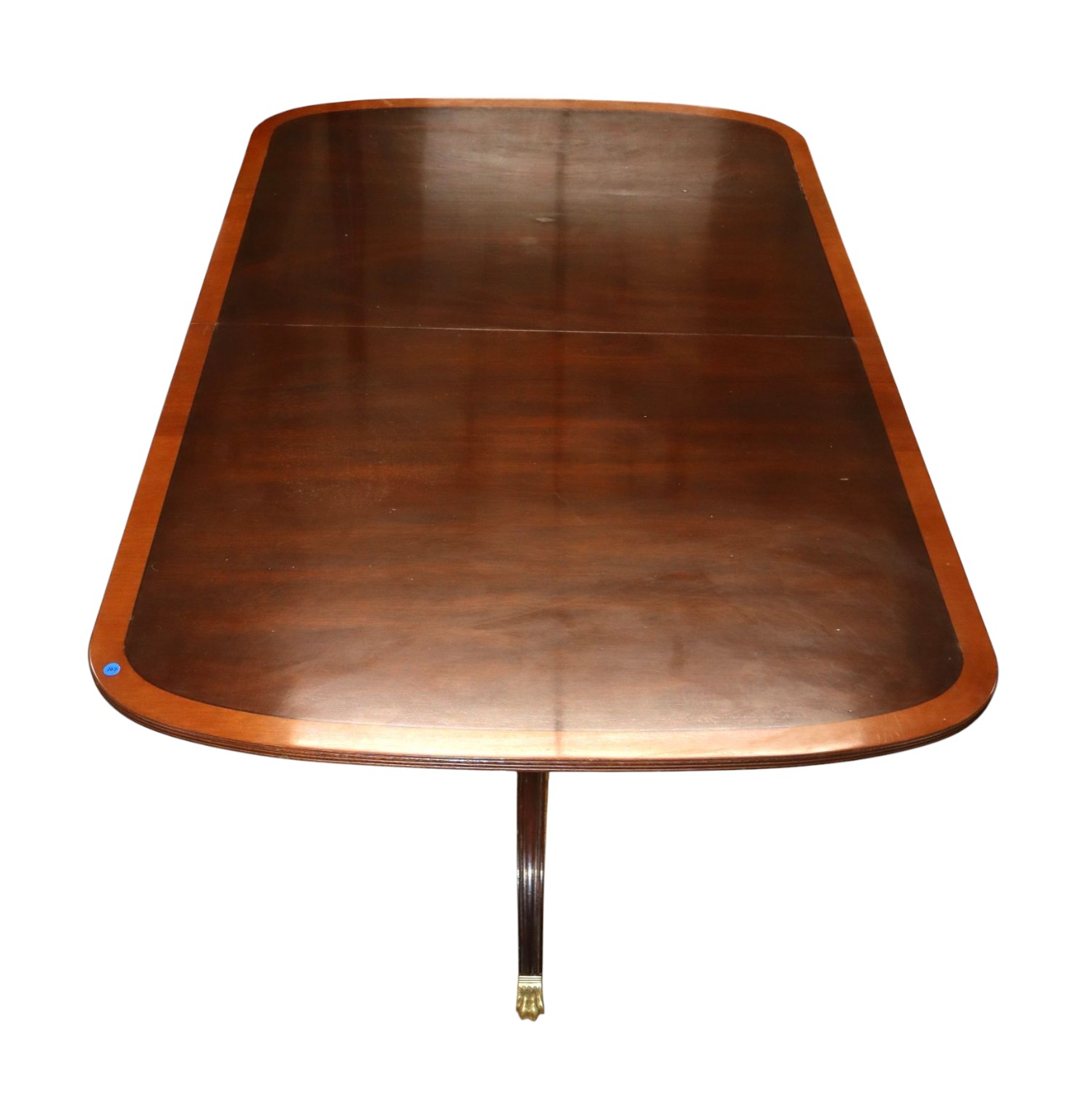 Stickley Burl Mah Banded Dining Table 2 Leaves