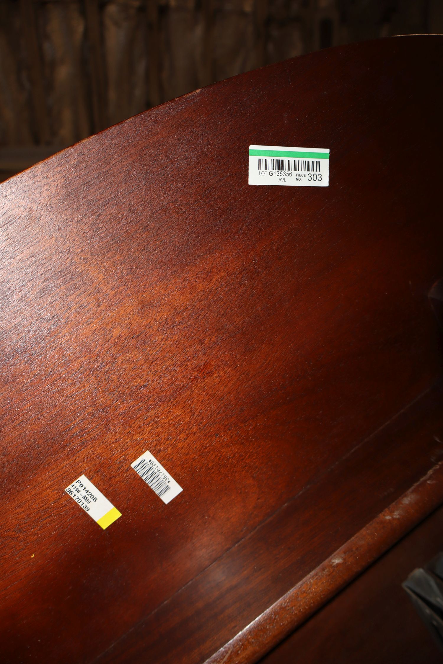 Stickley Burl Mah Banded Dining Table 2 Leaves