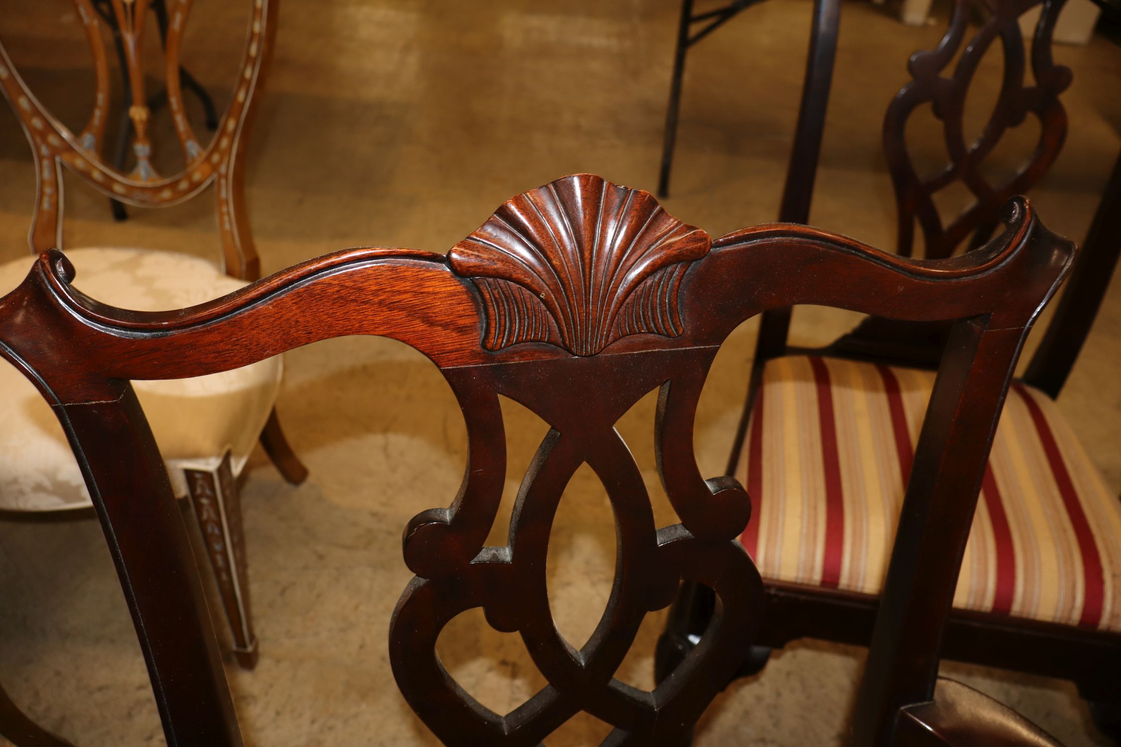 Stickley 6 Mahogany Chippendale Ball Claw Chairs