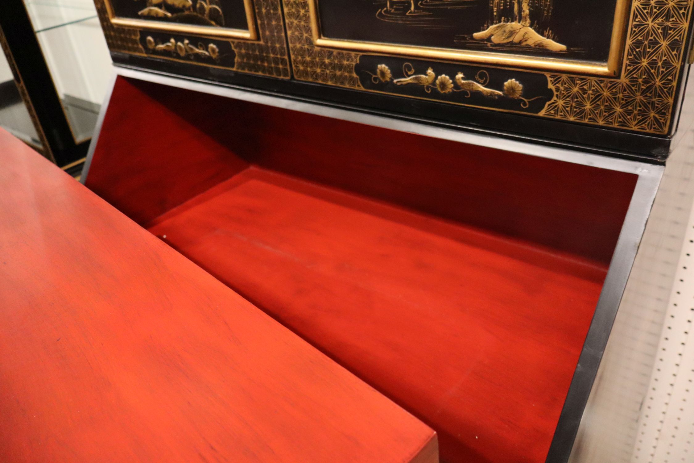 Maitland-Smith Style Chinoiserie 2pc Secretary
