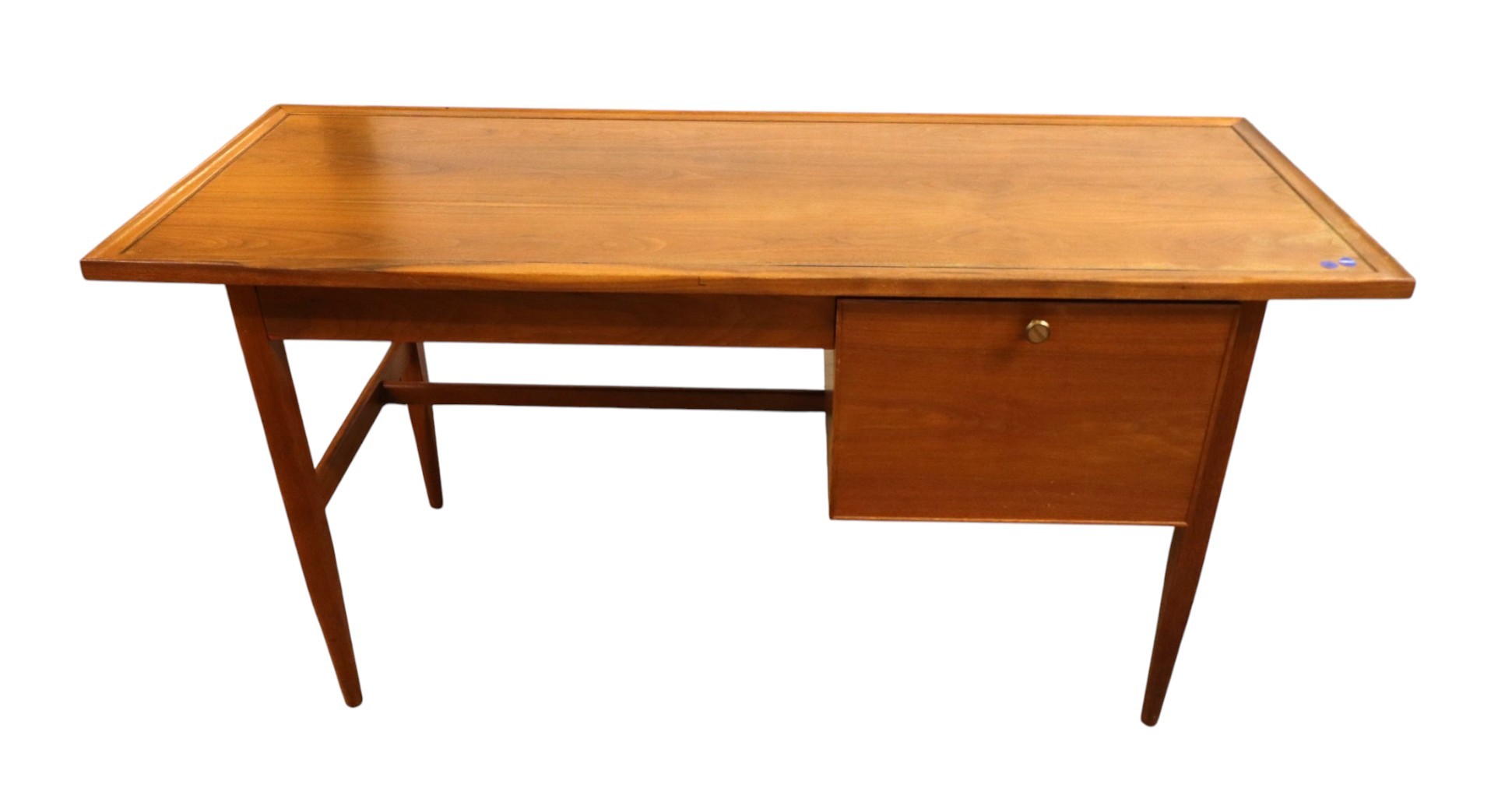 Vintage MCM Drexel Walnut 2-Drawer Desk