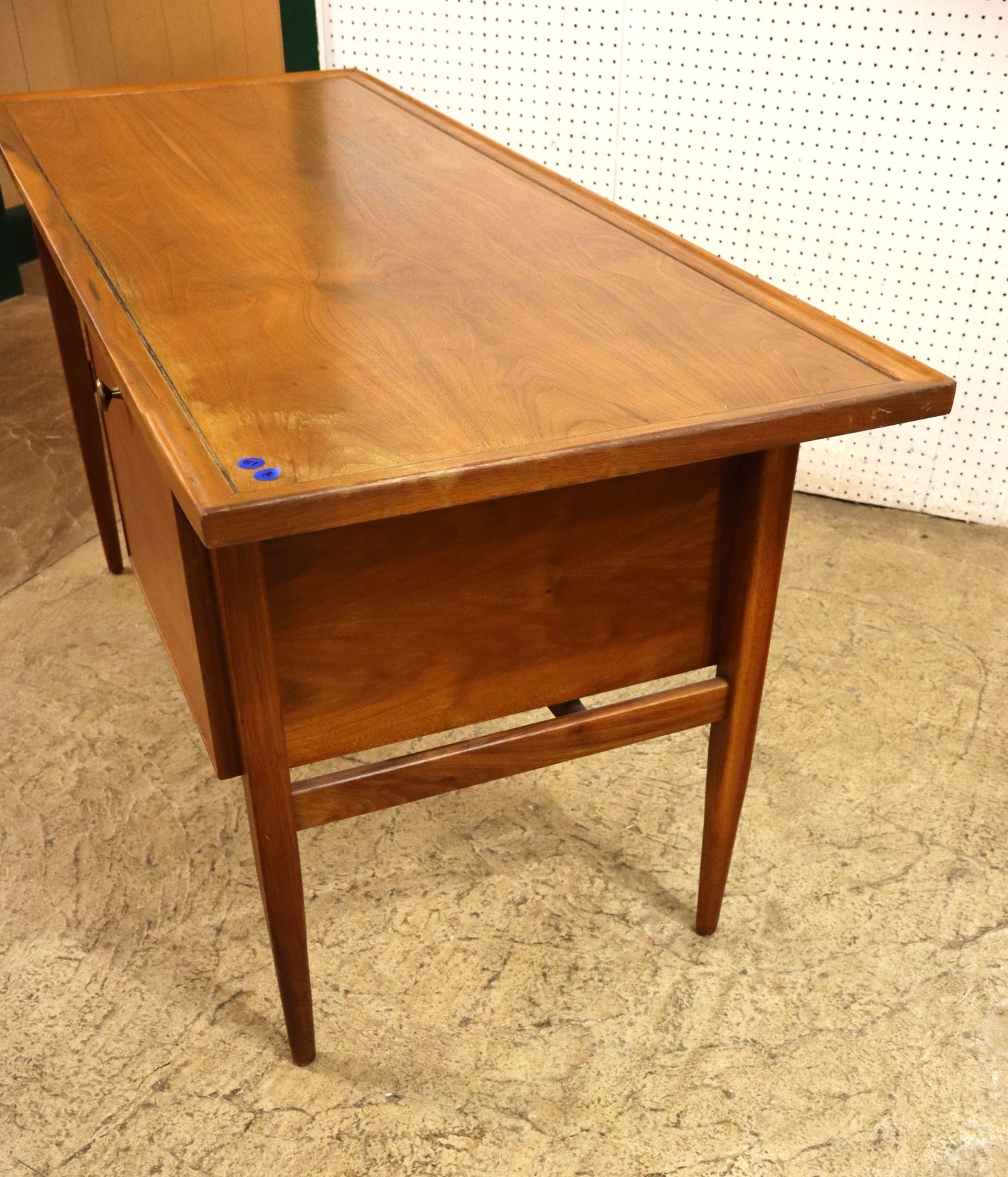 Vintage MCM Drexel Walnut 2-Drawer Desk