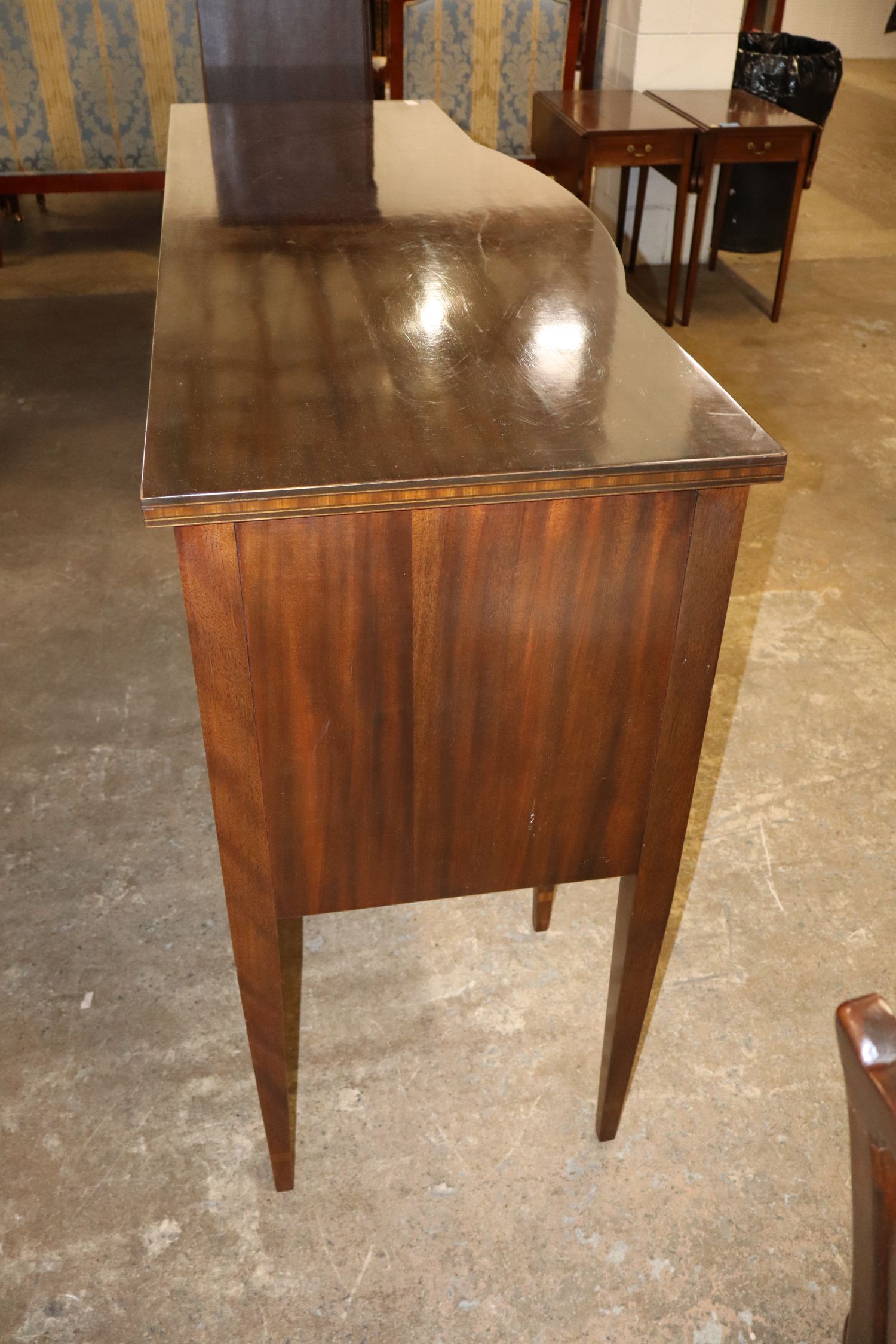 Antq Williams & Kimp Burl Mahog 5-Drw Sideboard