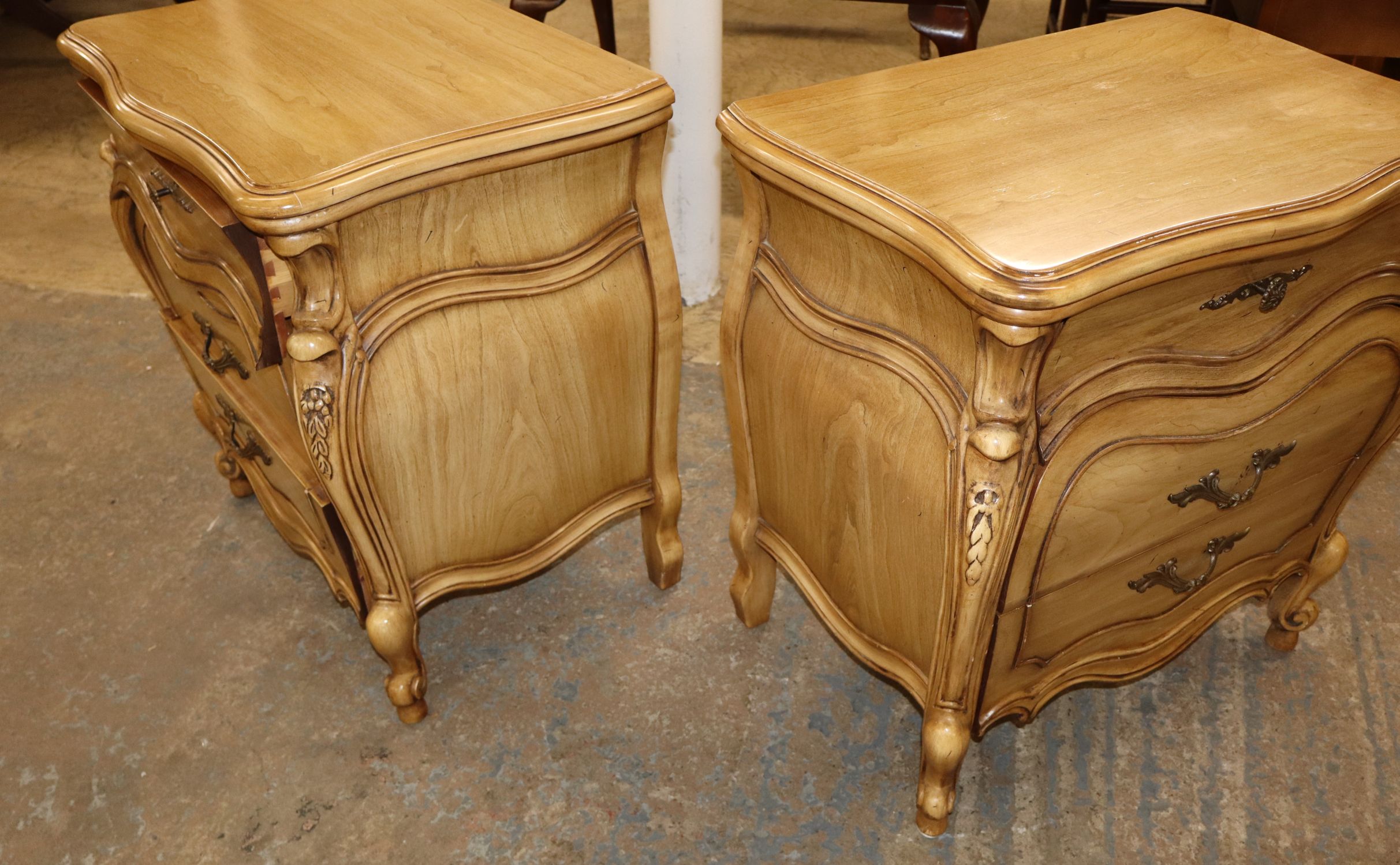 Pr FR Style 3-Dr Nightstands Ira A Rose By MPFI