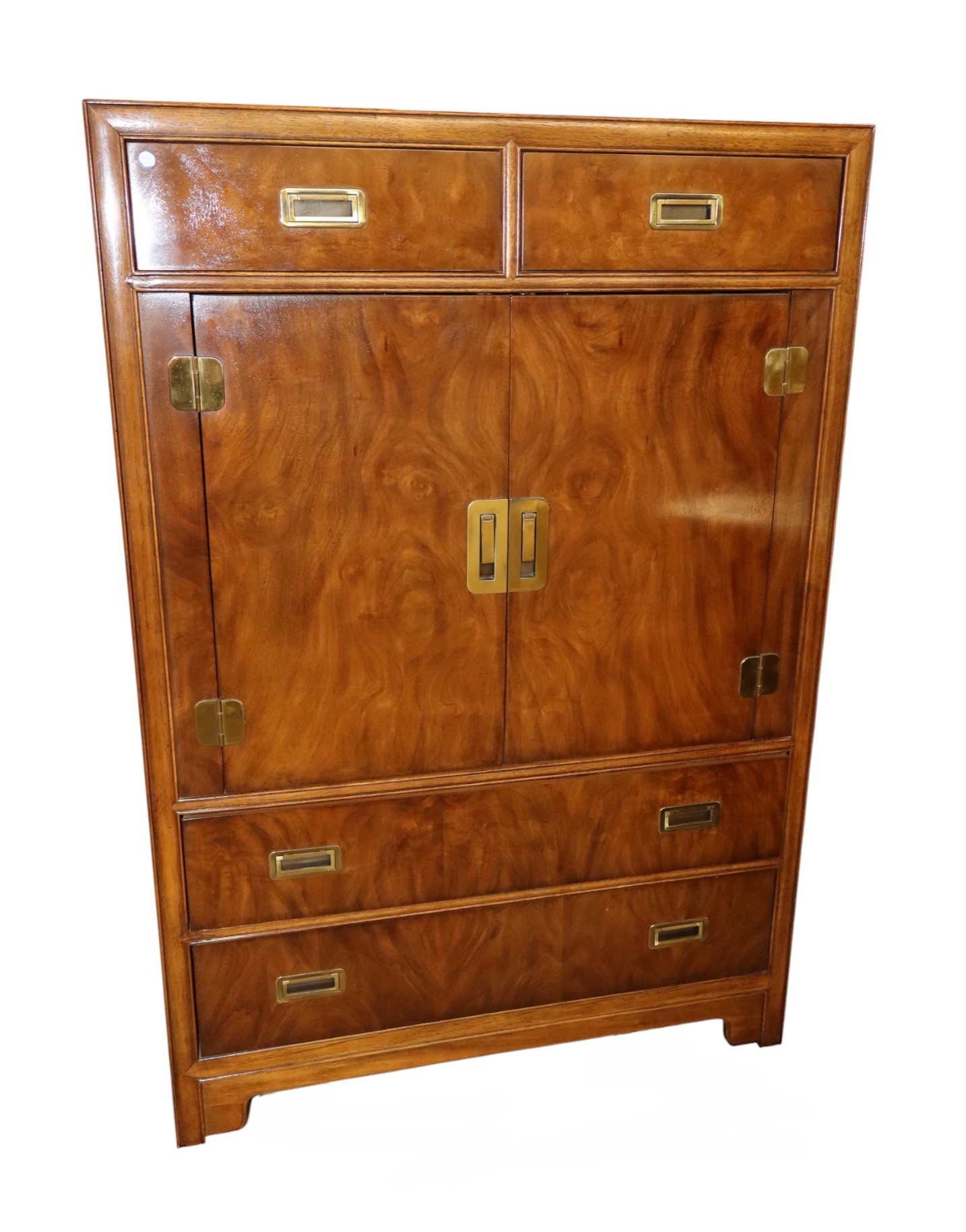 VTG Drexel Hrtg Dynasty Walnut Gentlemans Chest