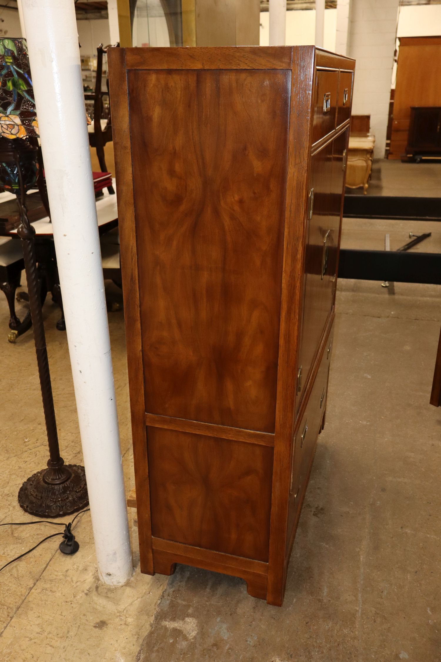 VTG Drexel Hrtg Dynasty Walnut Gentlemans Chest