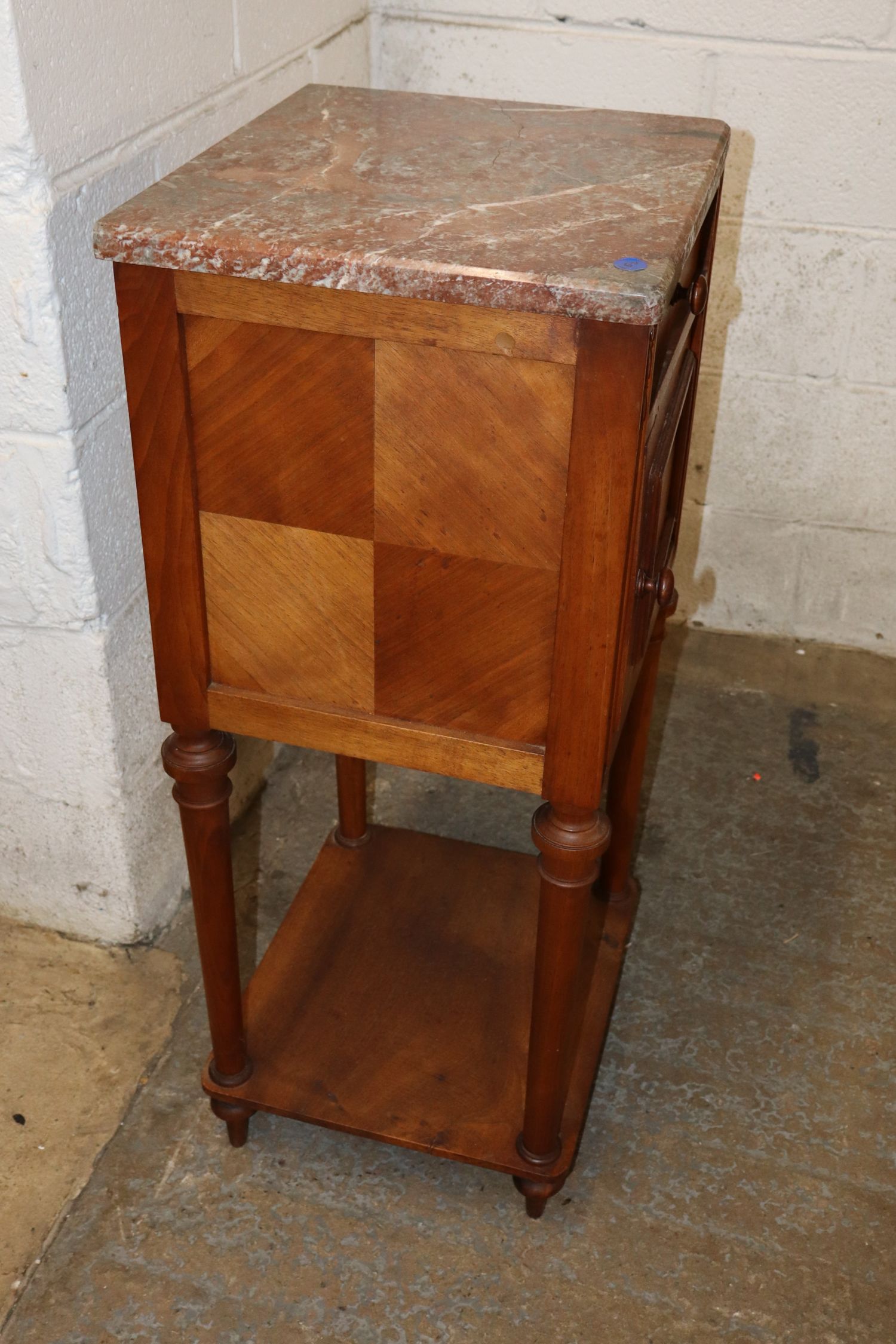 Antq Victorian 1-Dr 1-Door MT Walnut Chamber Stand