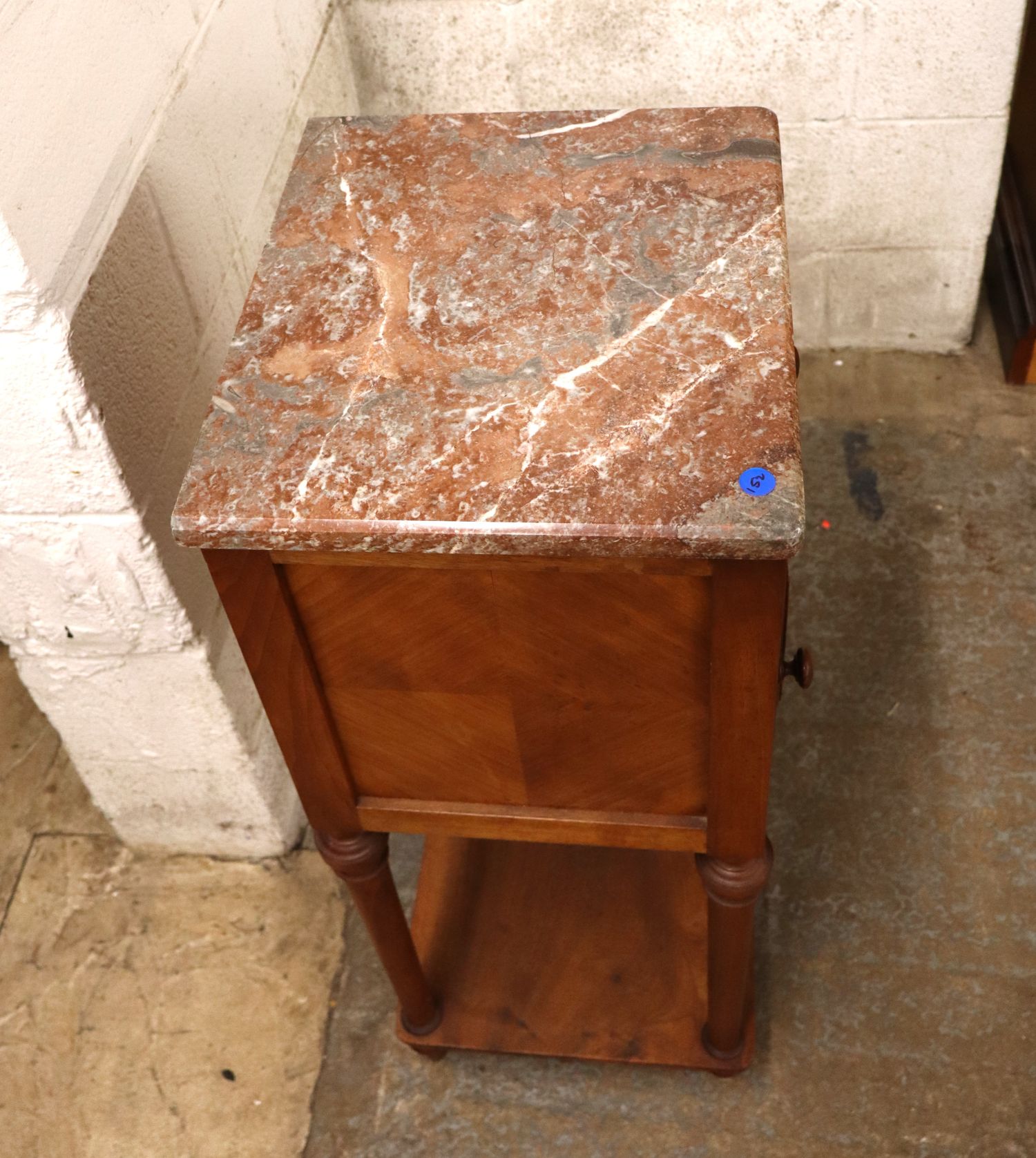 Antq Victorian 1-Dr 1-Door MT Walnut Chamber Stand