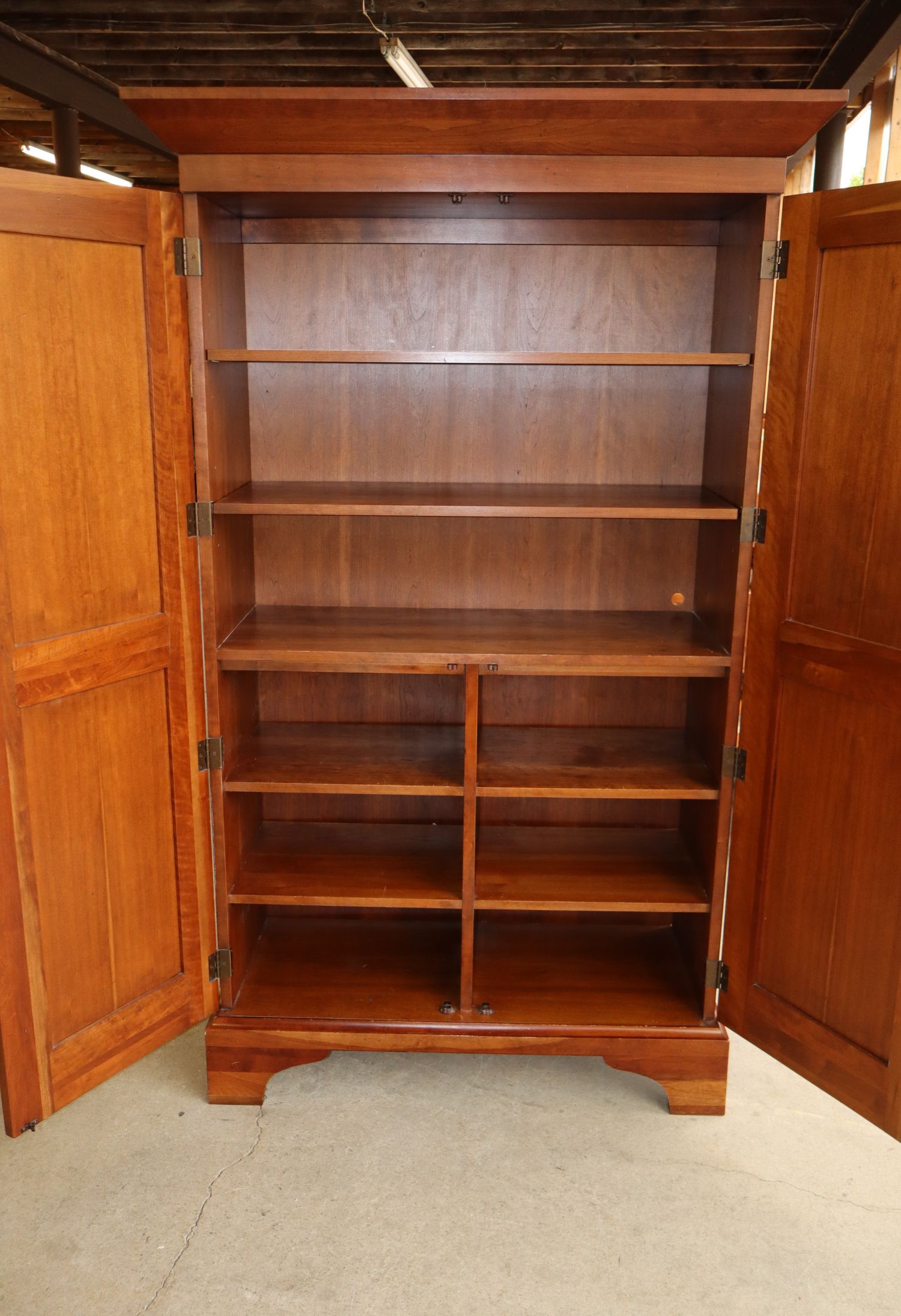 Cherry 2-Door Cupboard W/ Fitted Interior Orig Fin