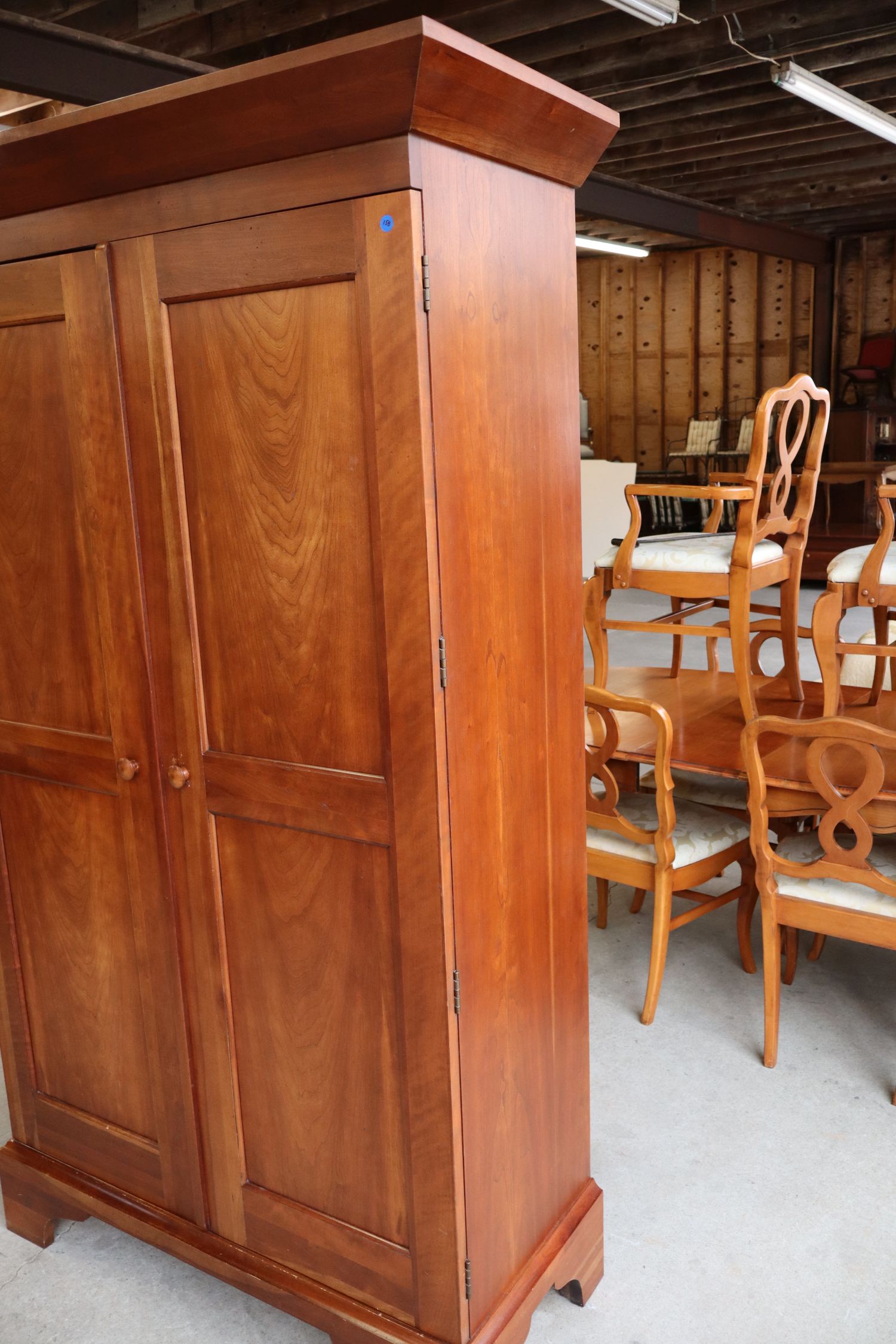 Cherry 2-Door Cupboard W/ Fitted Interior Orig Fin