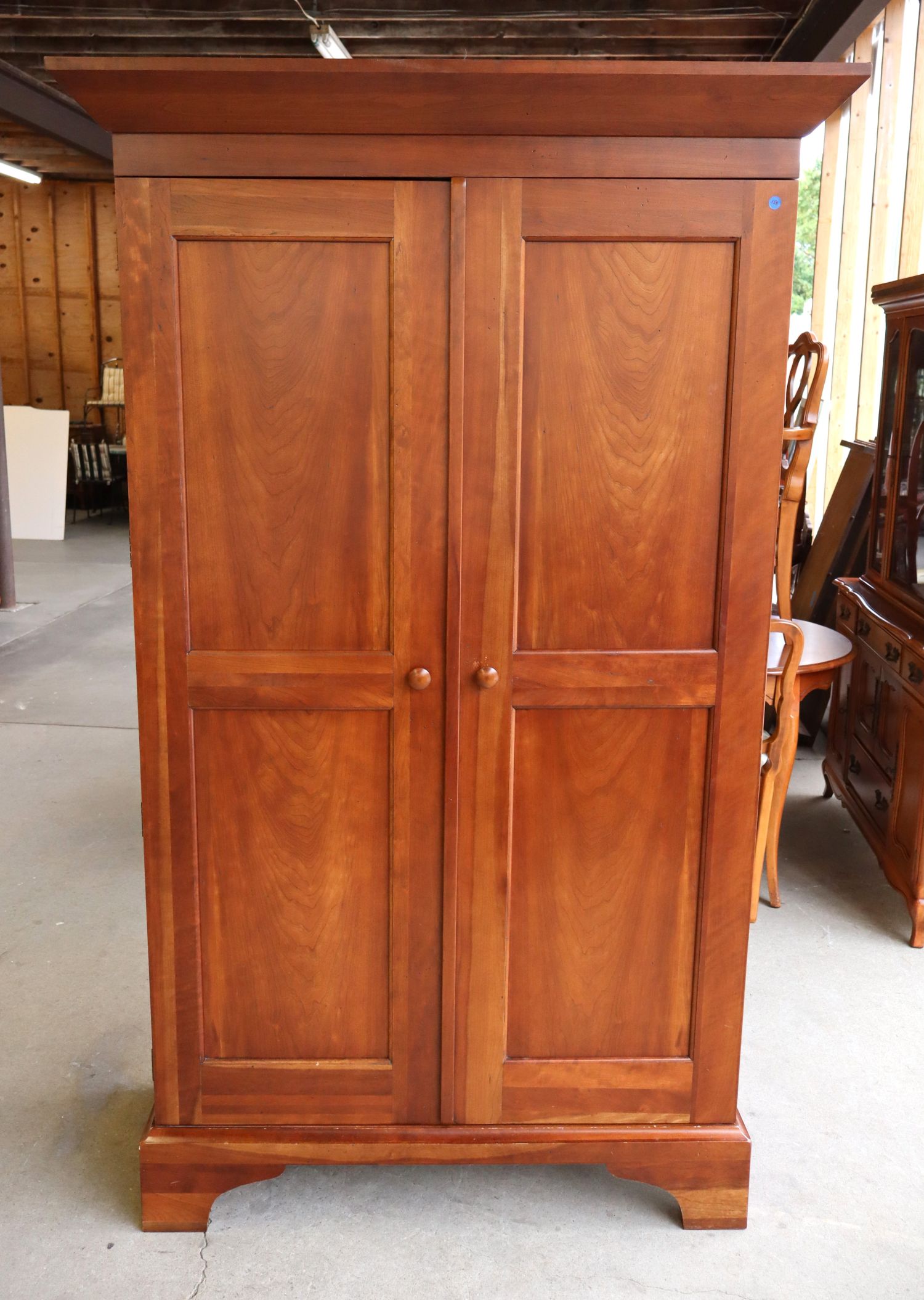 Cherry 2-Door Cupboard W/ Fitted Interior Orig Fin