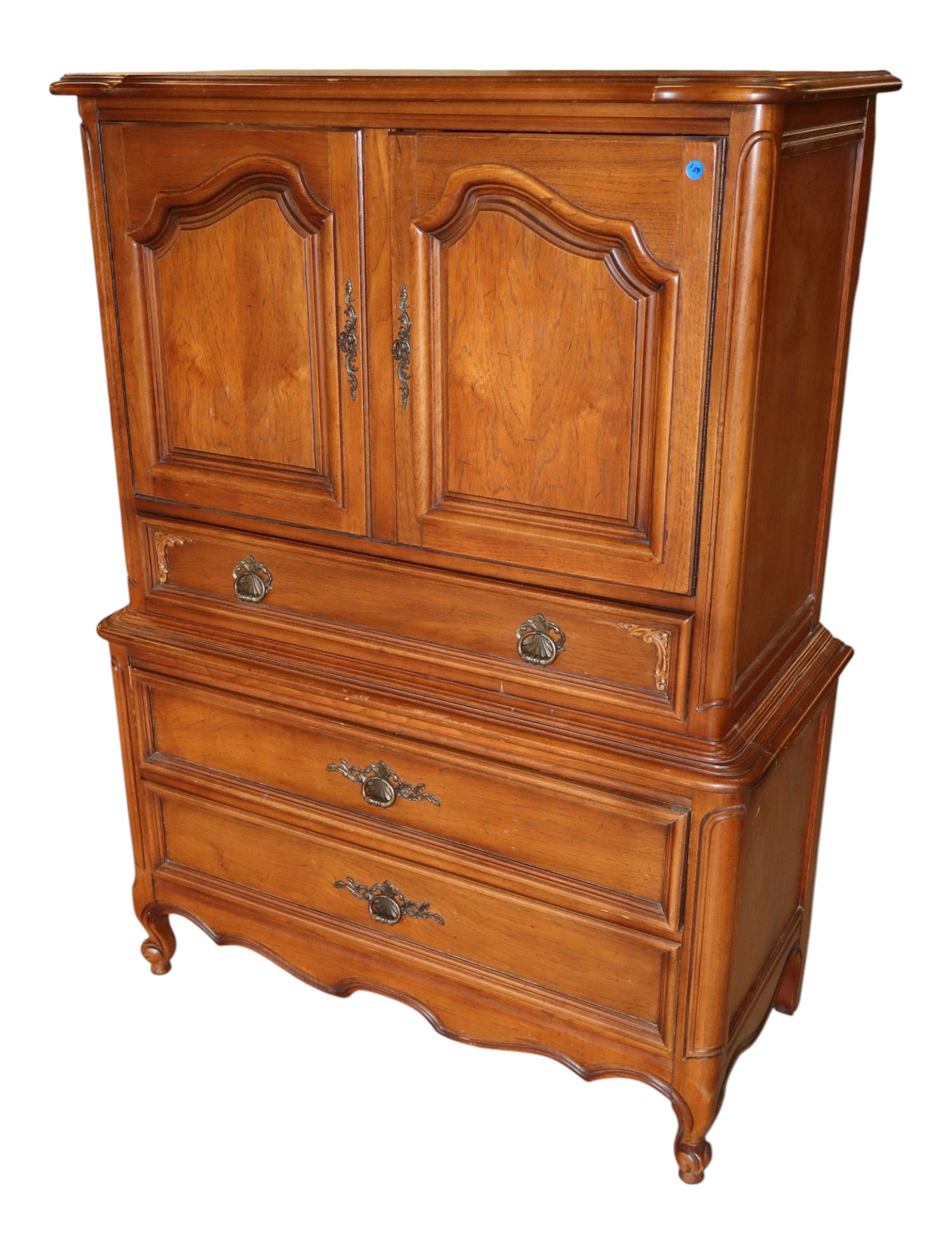 VTG FR JB Vansciver Fitted Walnut Chest Orig Fin