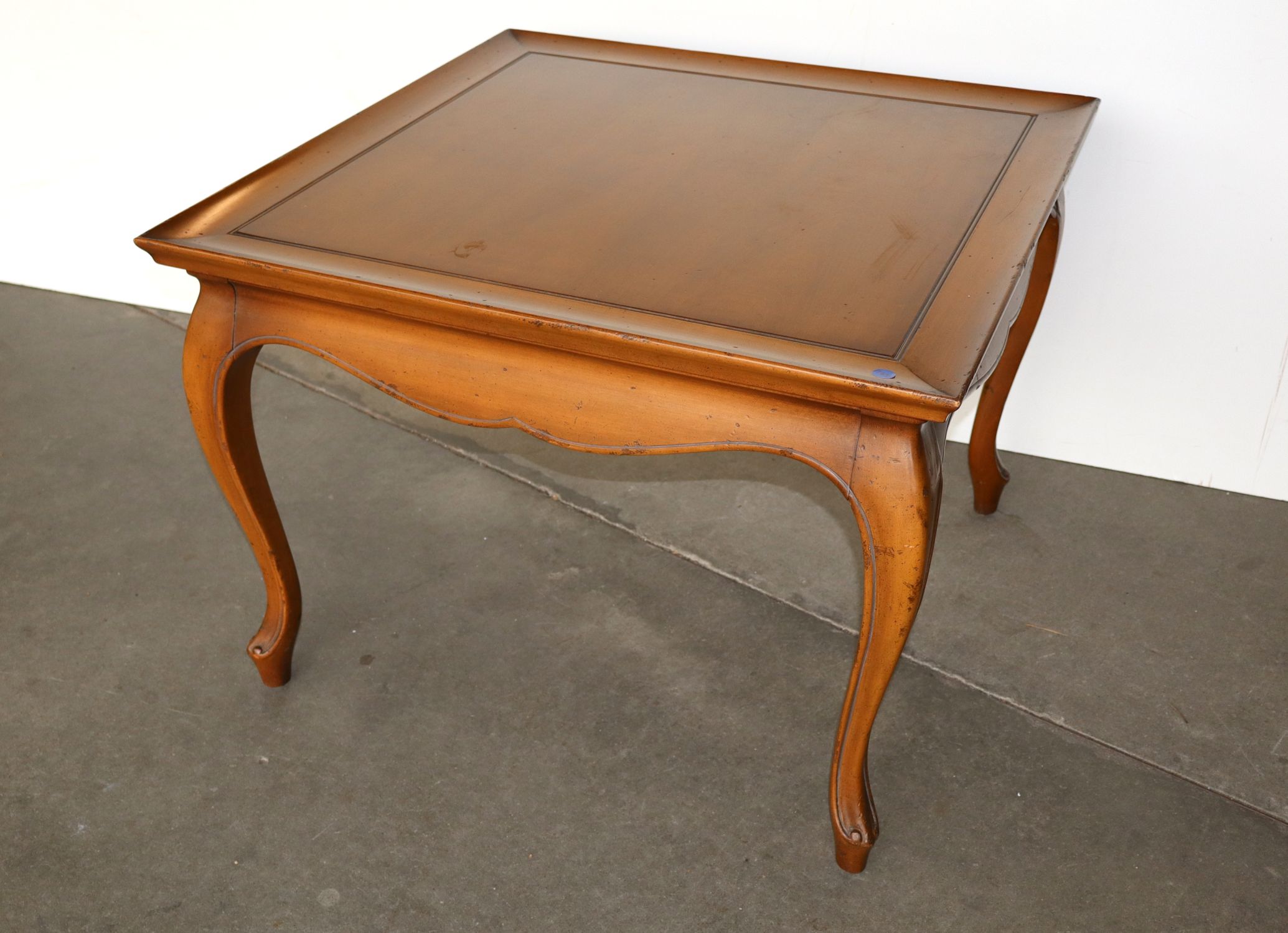 VTG 1960s Square Orig Walnut Finish Lamp Table