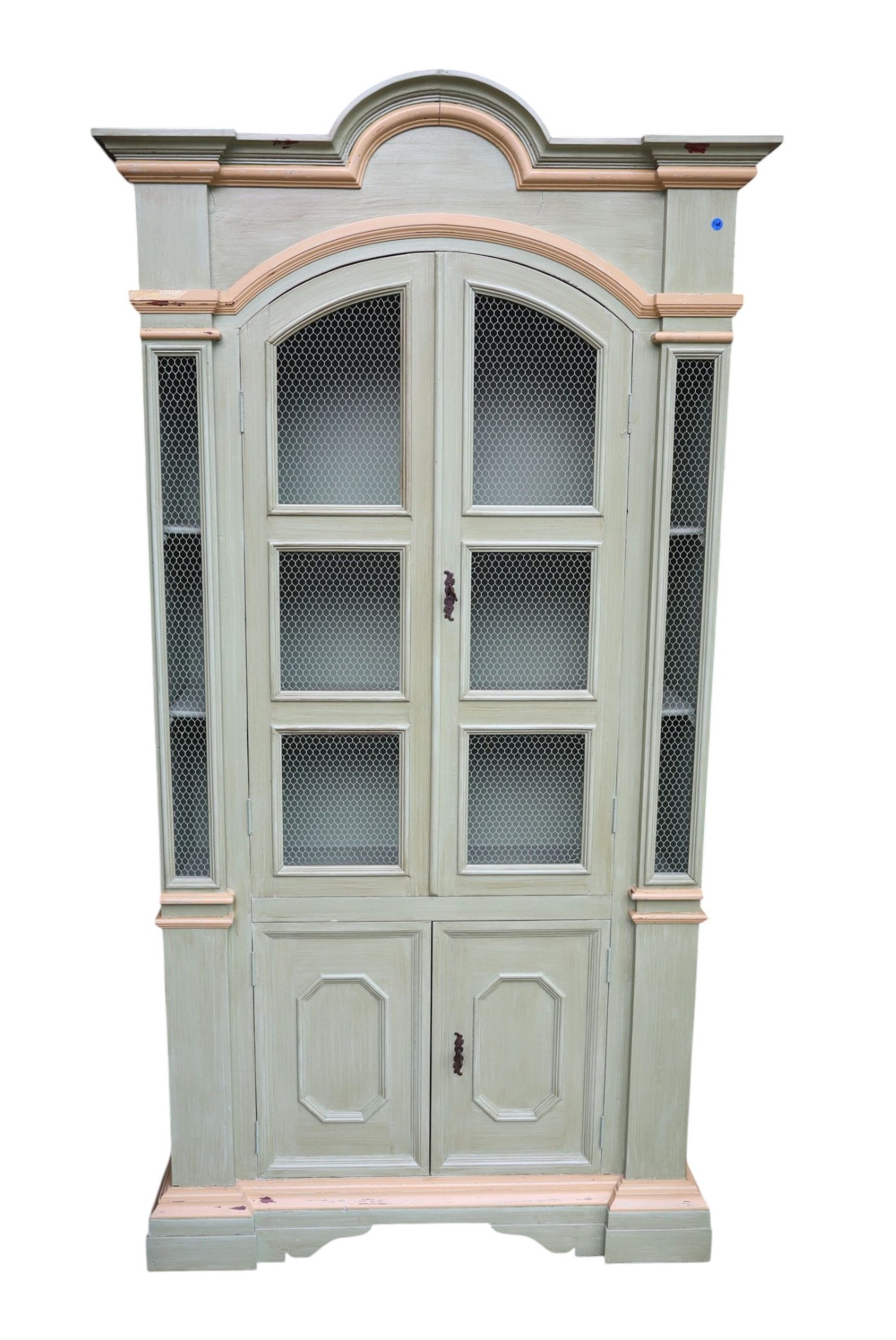 Bambergers Country FR IT Wire Mesh Green Cabinet