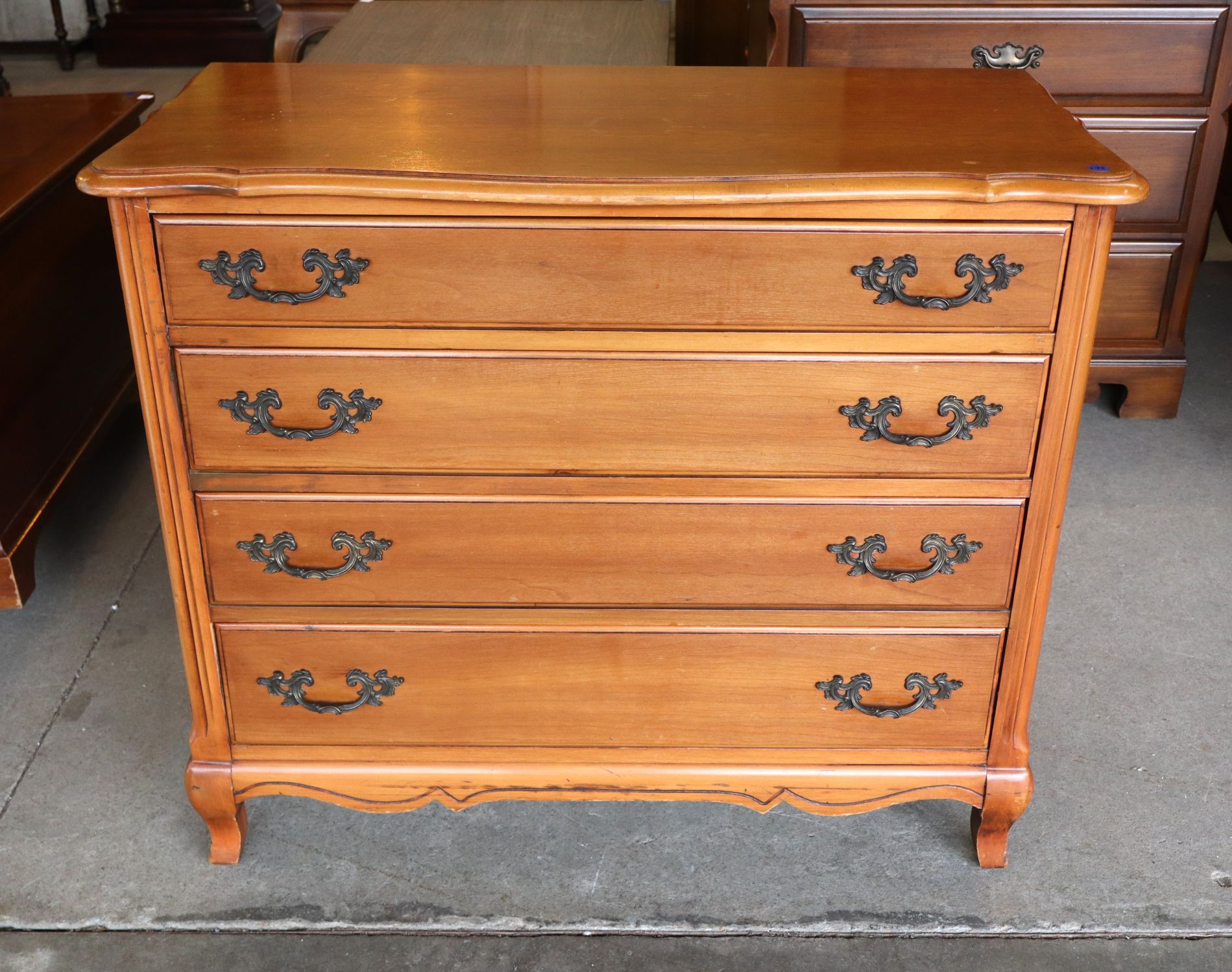 VTG FR Provincial 4-Drawer Cherry Server Orig Fin