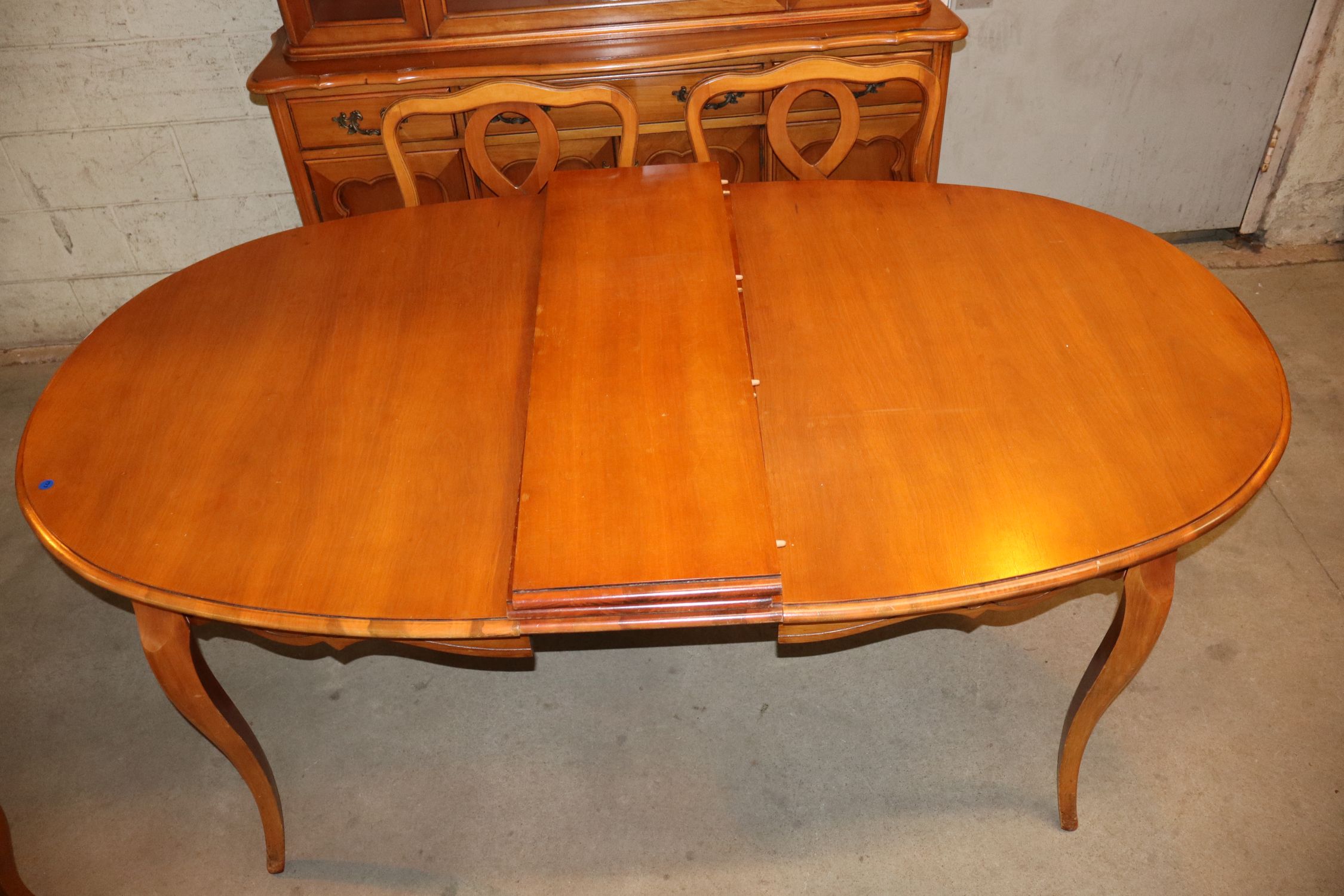 VTG FR Provincial 8pc Dining Set Table 6Ch 2pc China