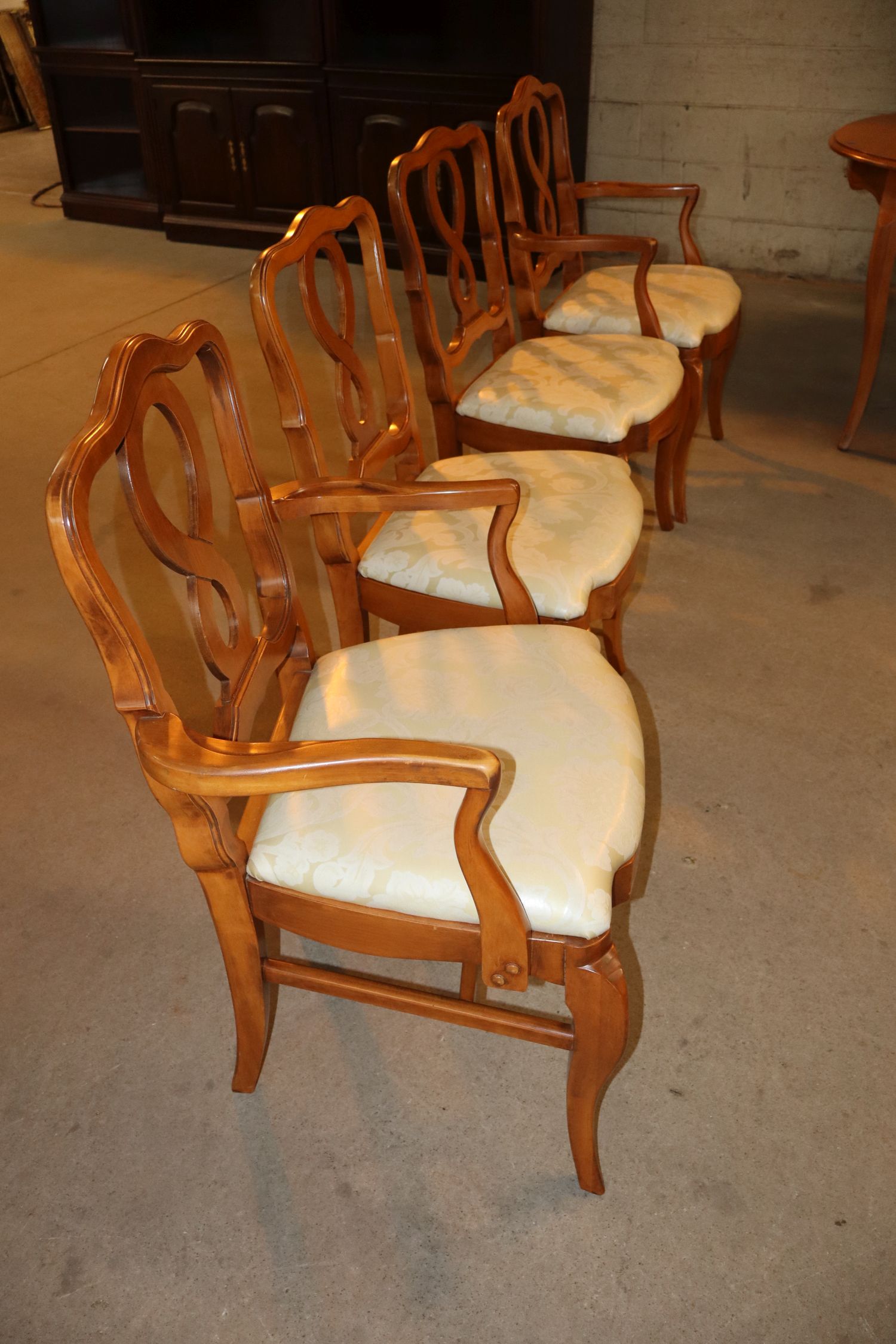 VTG FR Provincial 8pc Dining Set Table 6Ch 2pc China
