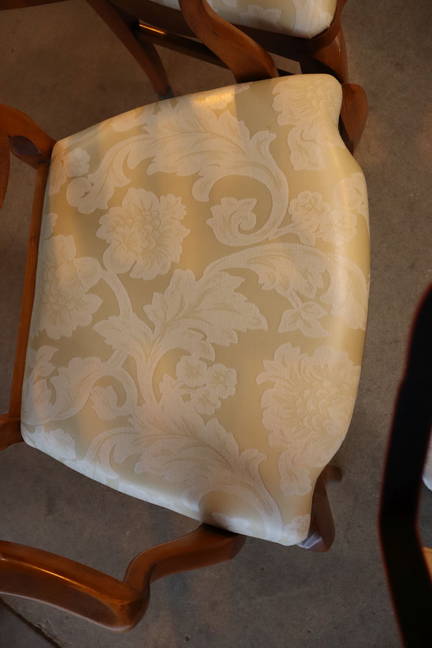 VTG FR Provincial 8pc Dining Set Table 6Ch 2pc China