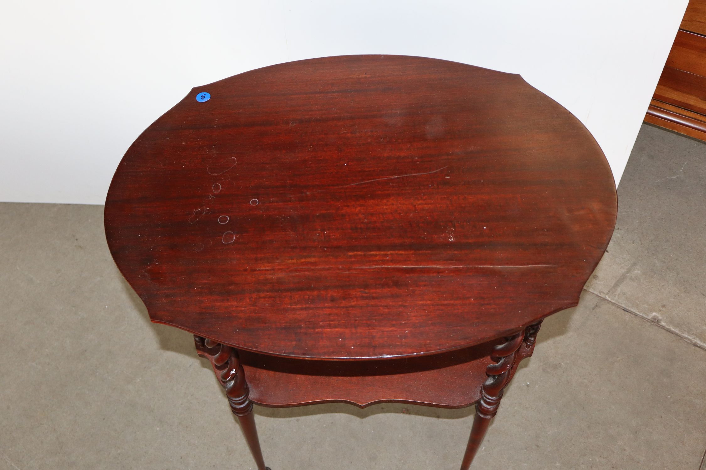 Petite antique mahogany barley twist stand